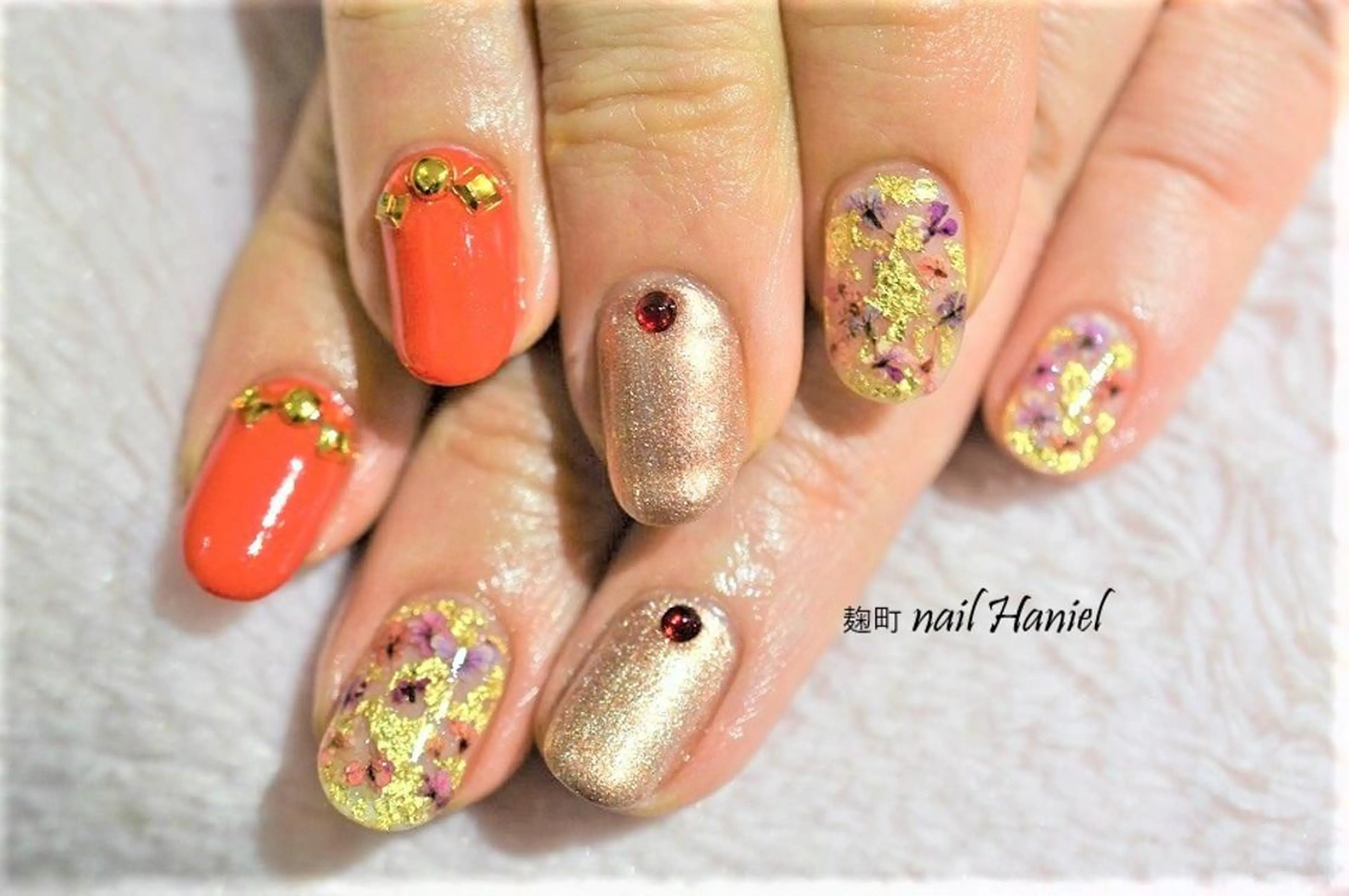 ネイル アートネイル ジェルネイル パラジェル 冬ネイル クリスマス nail Haniel所属・半蔵門サロンハニエル 魅神 ちよのネイルデザイン