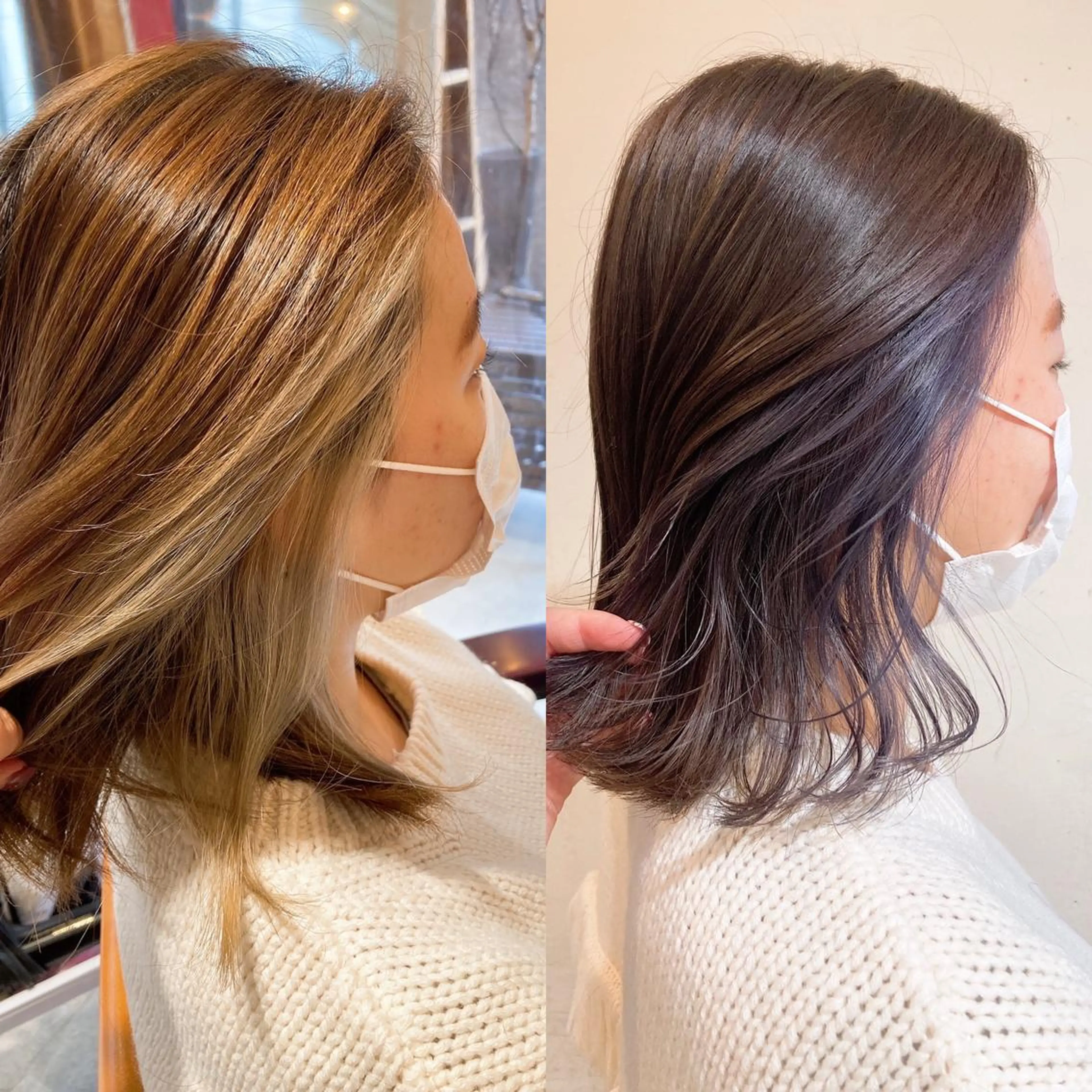 カラー ブリーチ インナーカラー ラベンダーカラー 💗モテ髪 ハイトーンあや💗のヘアスタイル