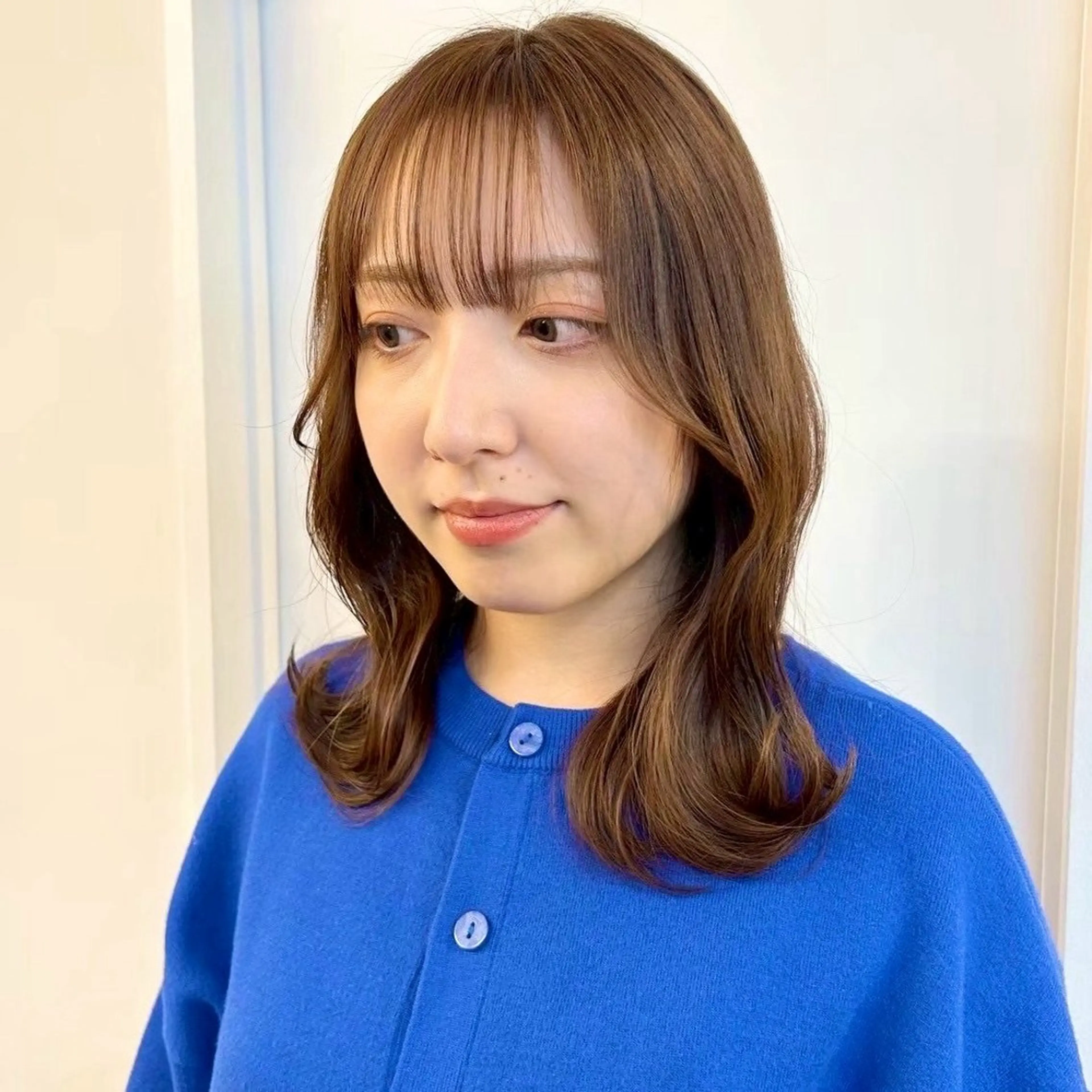 ミディアム カット ヘアカラー 北島 遥香🫧インナ ー /ベージュカラーのヘアスタイル