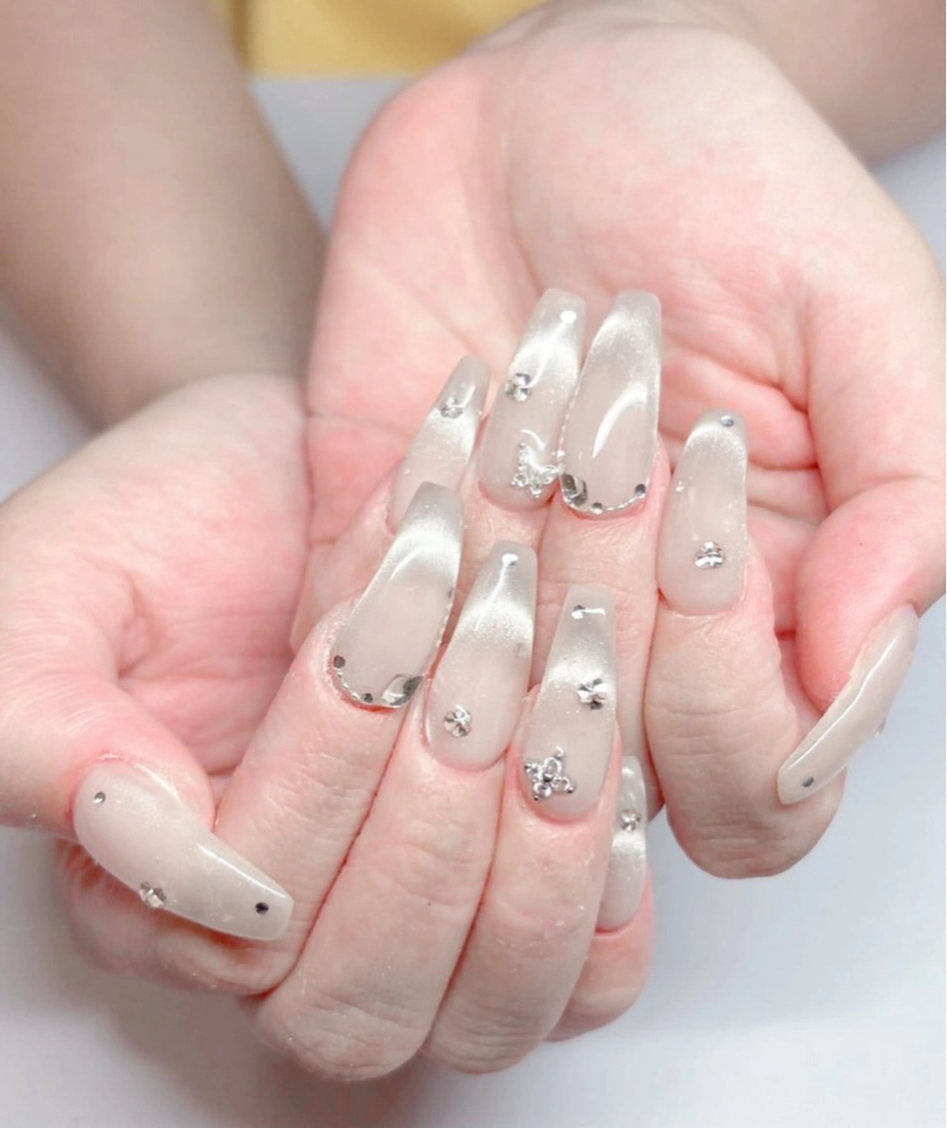 ネイル アニマル柄 オーロラネイル チークネイル フラッシュネイル ジェルネイル ハンドネイル Lyna Nailのネイルデザイン