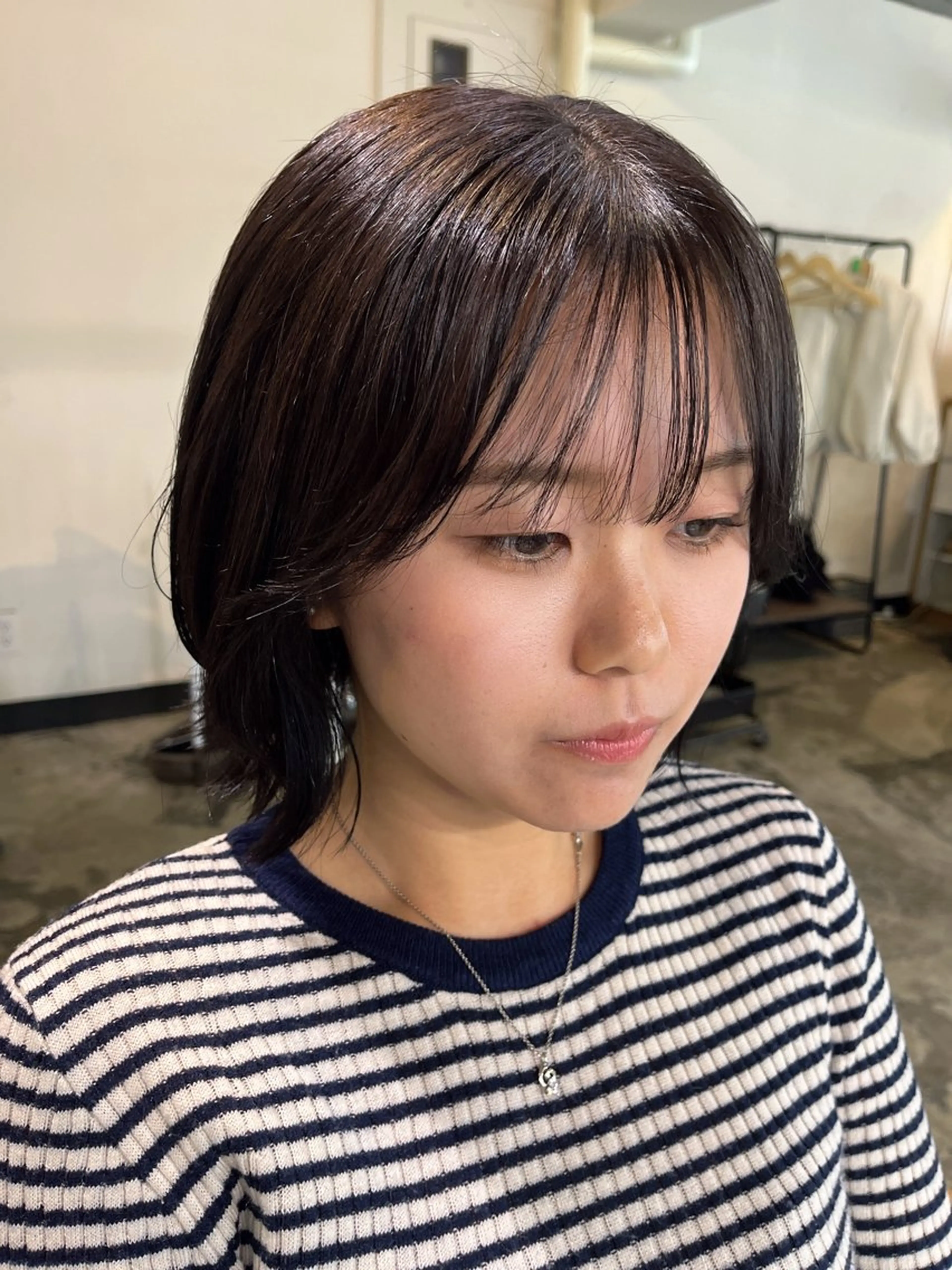 ミディアム カラー ヘアカラー トリートメント YUNA🍒 暖色カラーのヘアスタイル