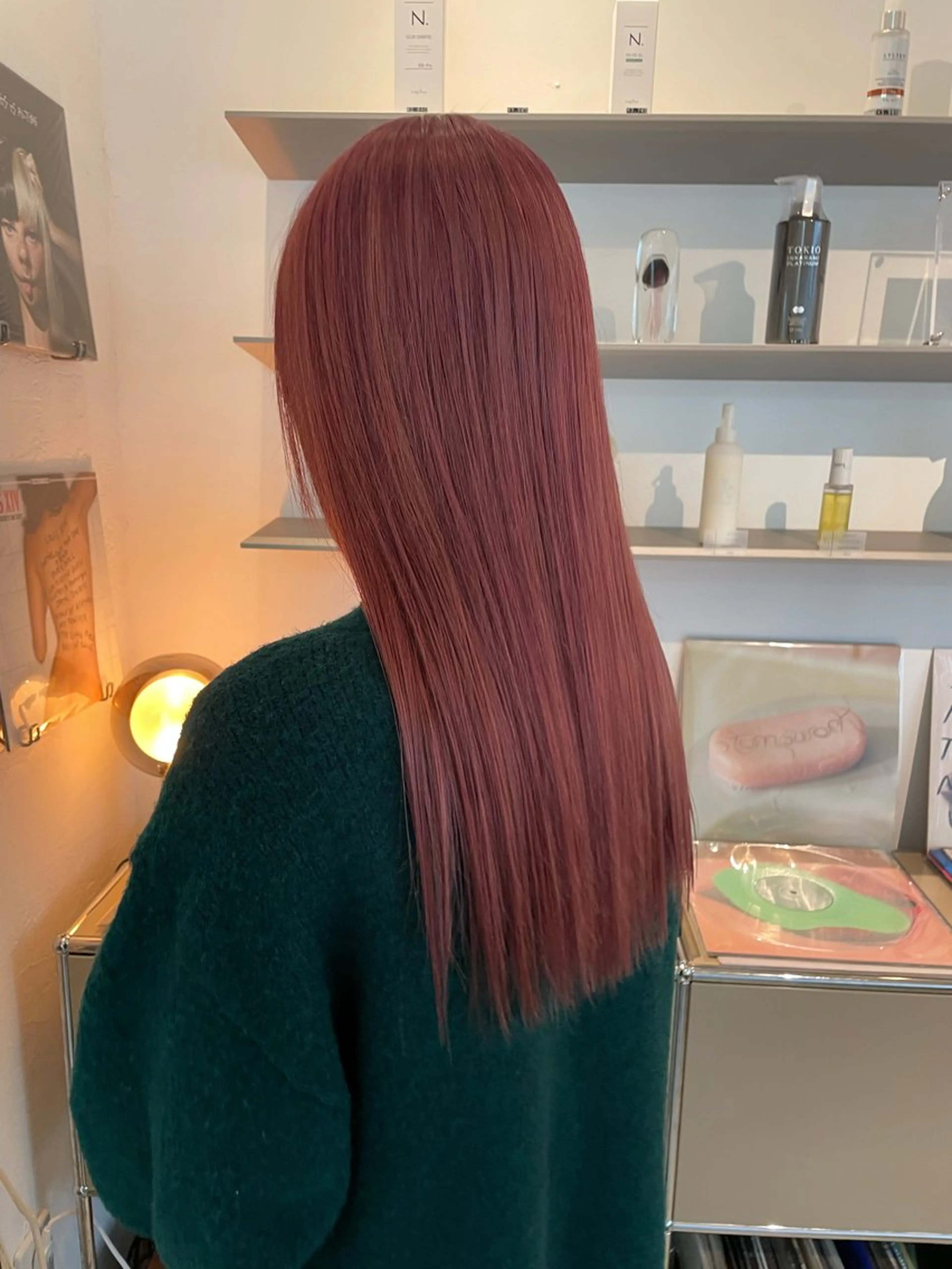 ロング カラー ベージュカラー ピンクカラー ピンクベージュ HITOMI ショートカットのヘアスタイル