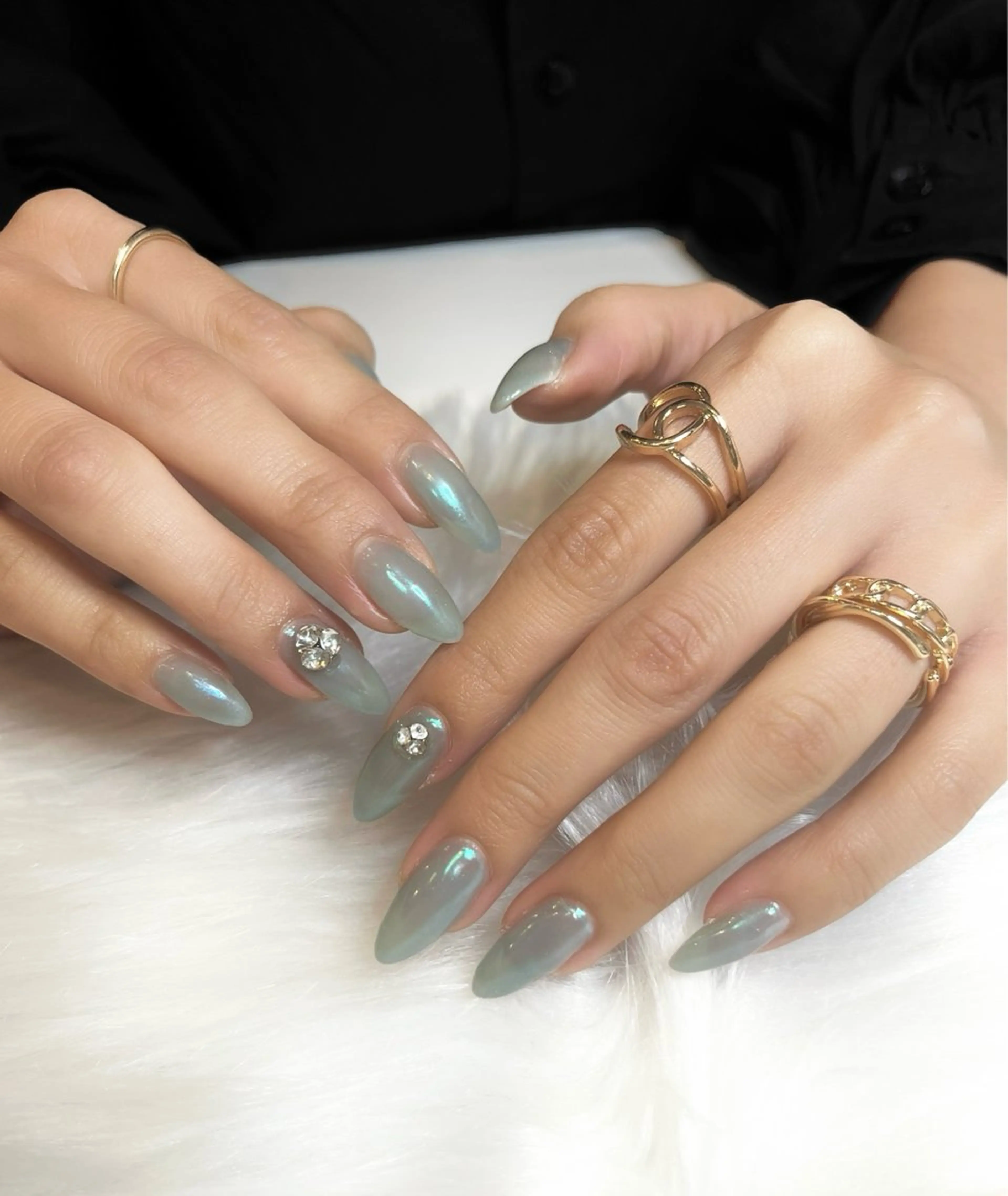 ネイル オーロラネイル キラキラネイル シンプルネイル ハンドネイル D'accord〜ダコード〜所属・D'accord Megumiのネイルデザイン