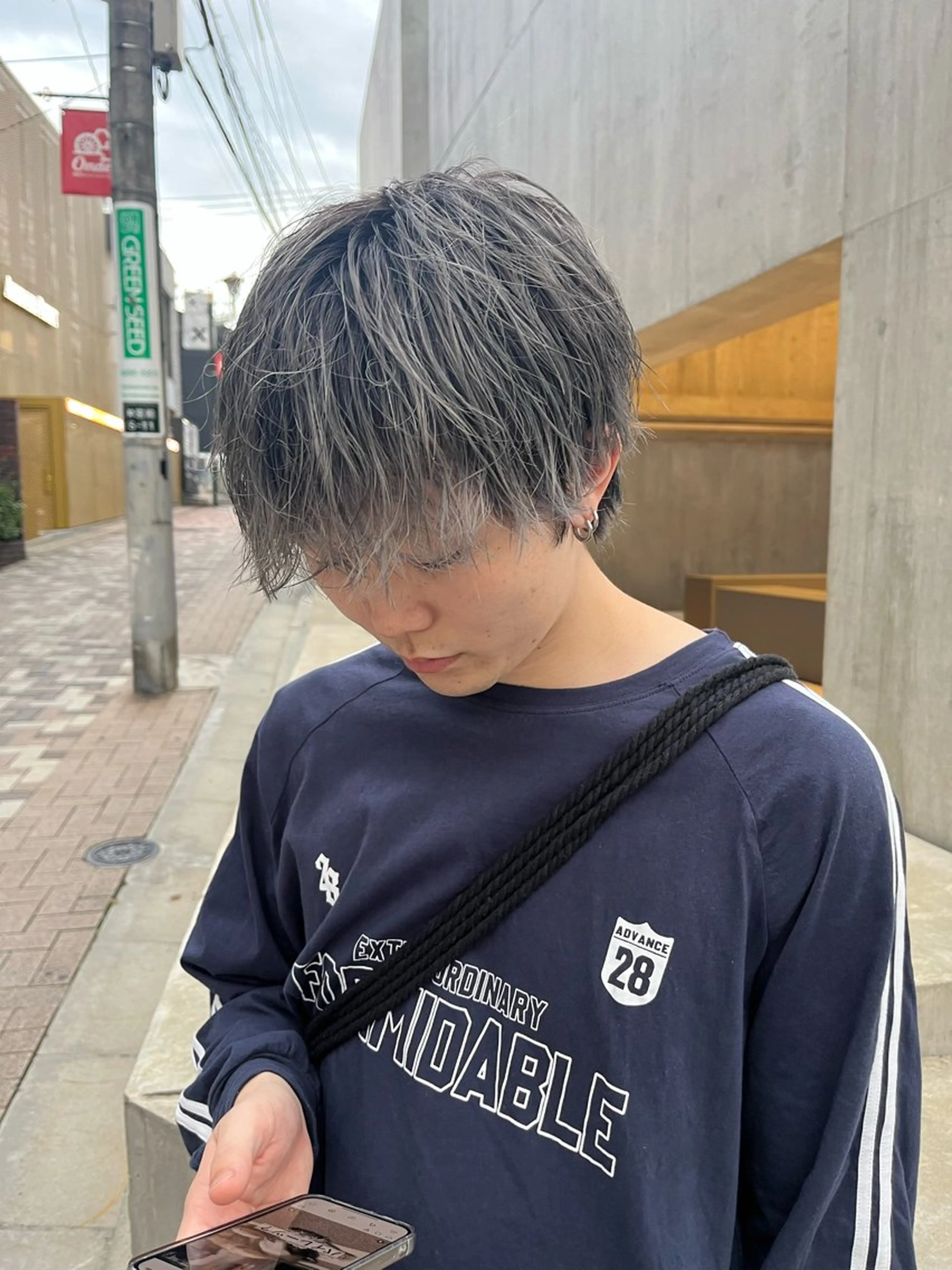 ショート カラー メンズ メンズブリーチ ブリーチ ヘアカラー レイヤーカット/ハイ トーンカラー/きらのヘアスタイル