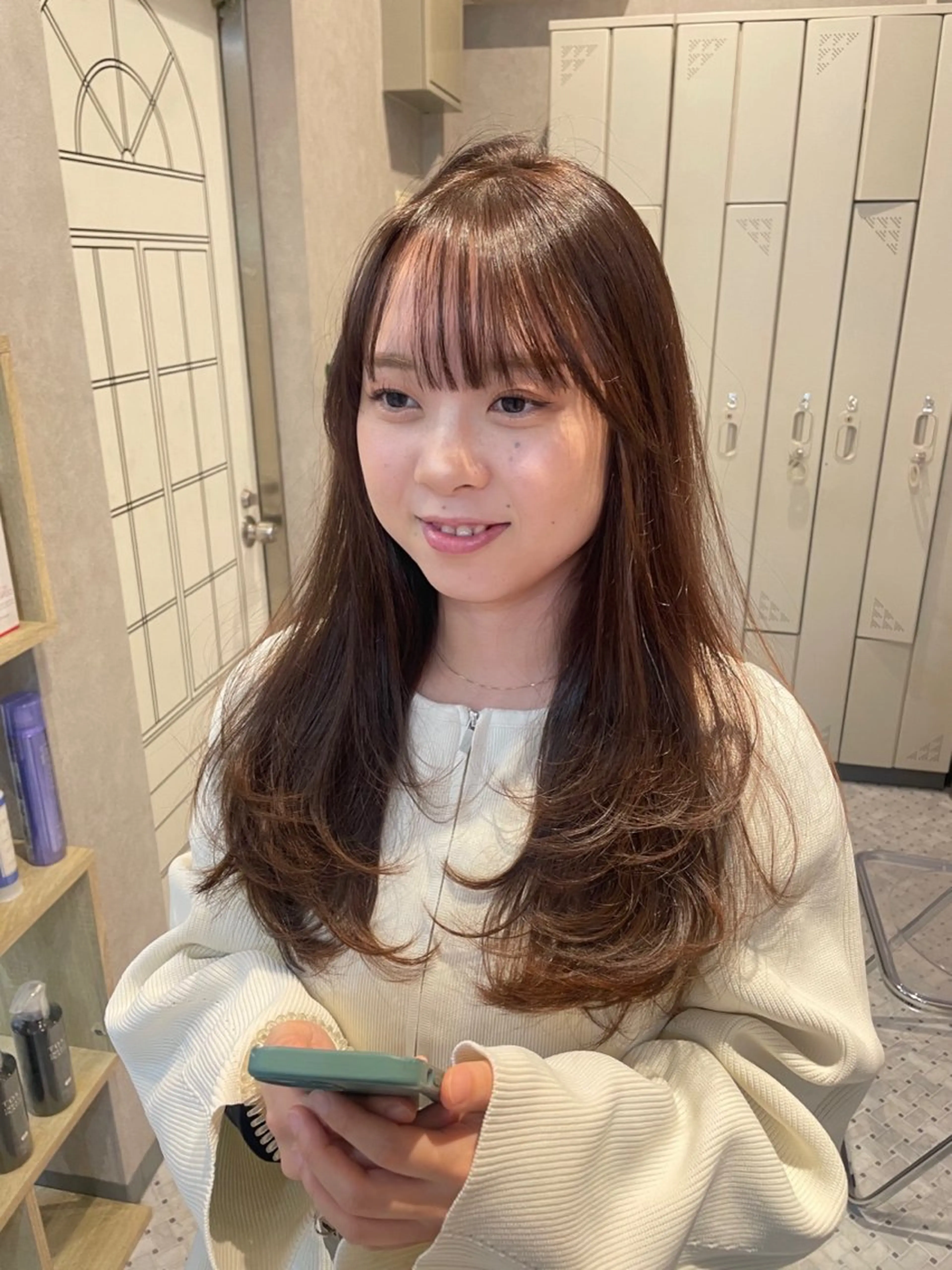 ロング 女性スタイリスト専門サロン Zina 天神西通り所属・艶髪韓国ヘア MANAMI🎀のヘアスタイル