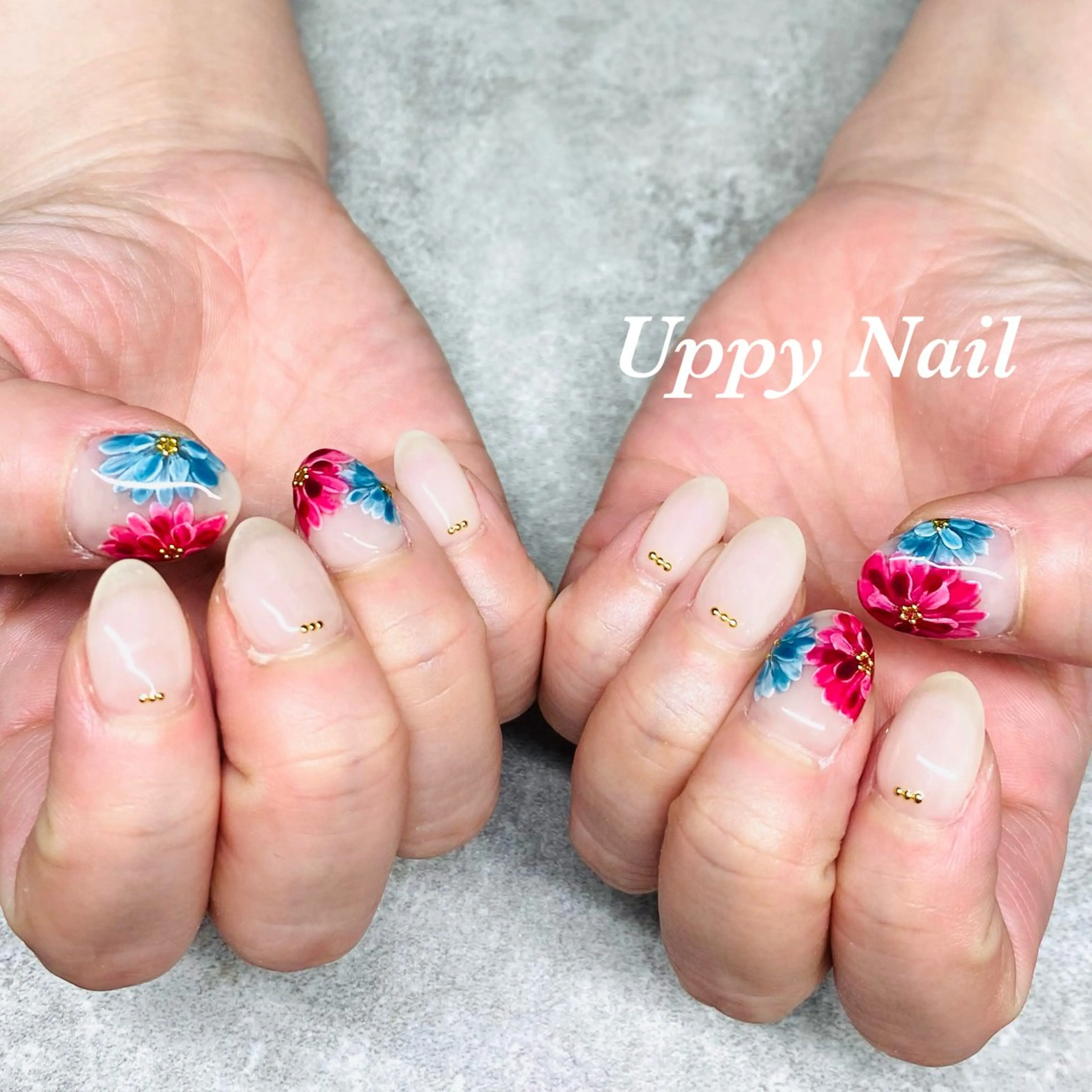 ネイル フラワーネイル ハンドネイル Uppy Nail ukyoのネイルデザイン