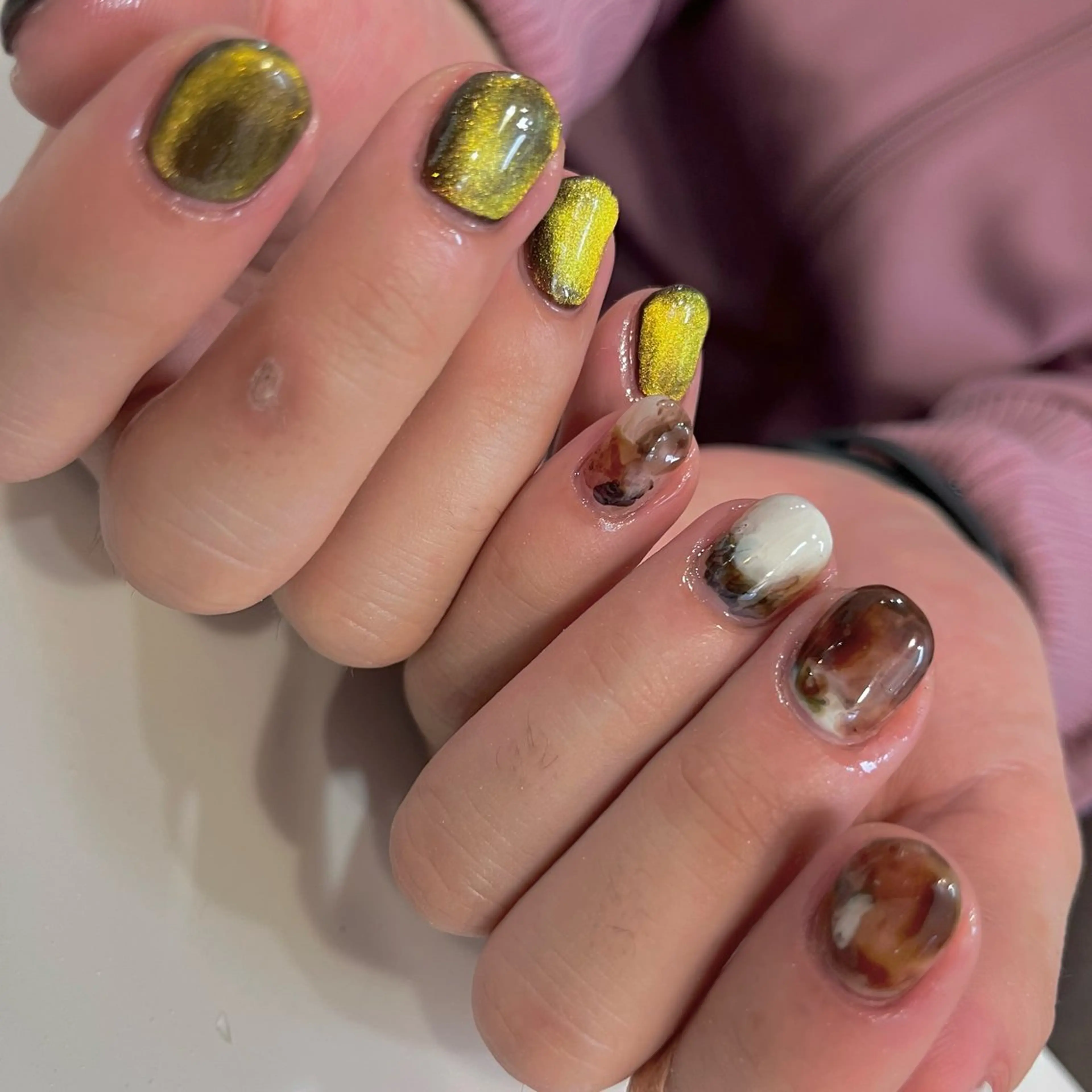 ネイル アートネイル マグネットネイル メンズネイル ニュアンスネイル Queen nail所属・QUEEN ＮＡＩＬのネイルデザイン