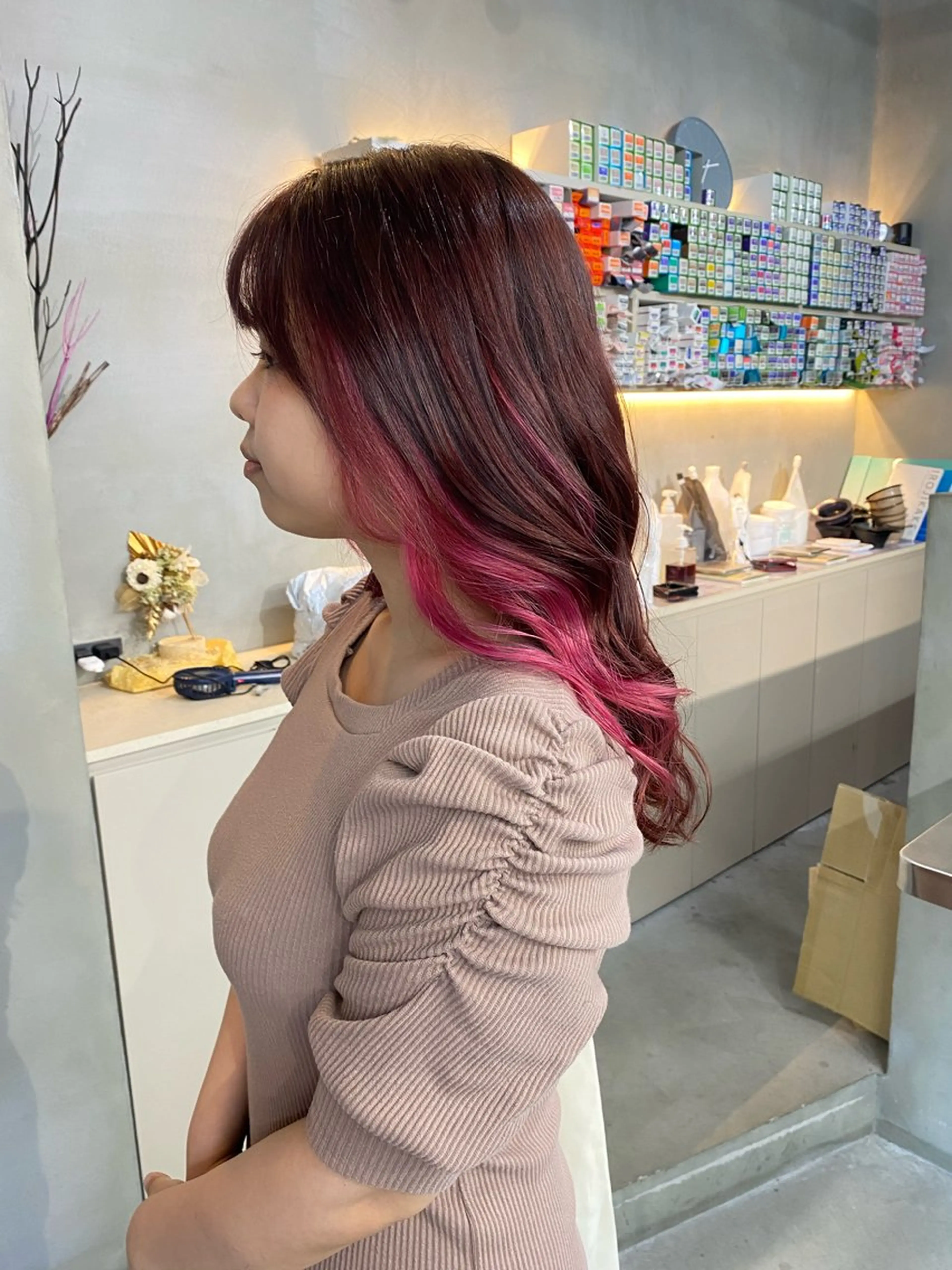 ロング カラー ヘアカラー qulim所属・前橋 姫奈のヘアスタイル