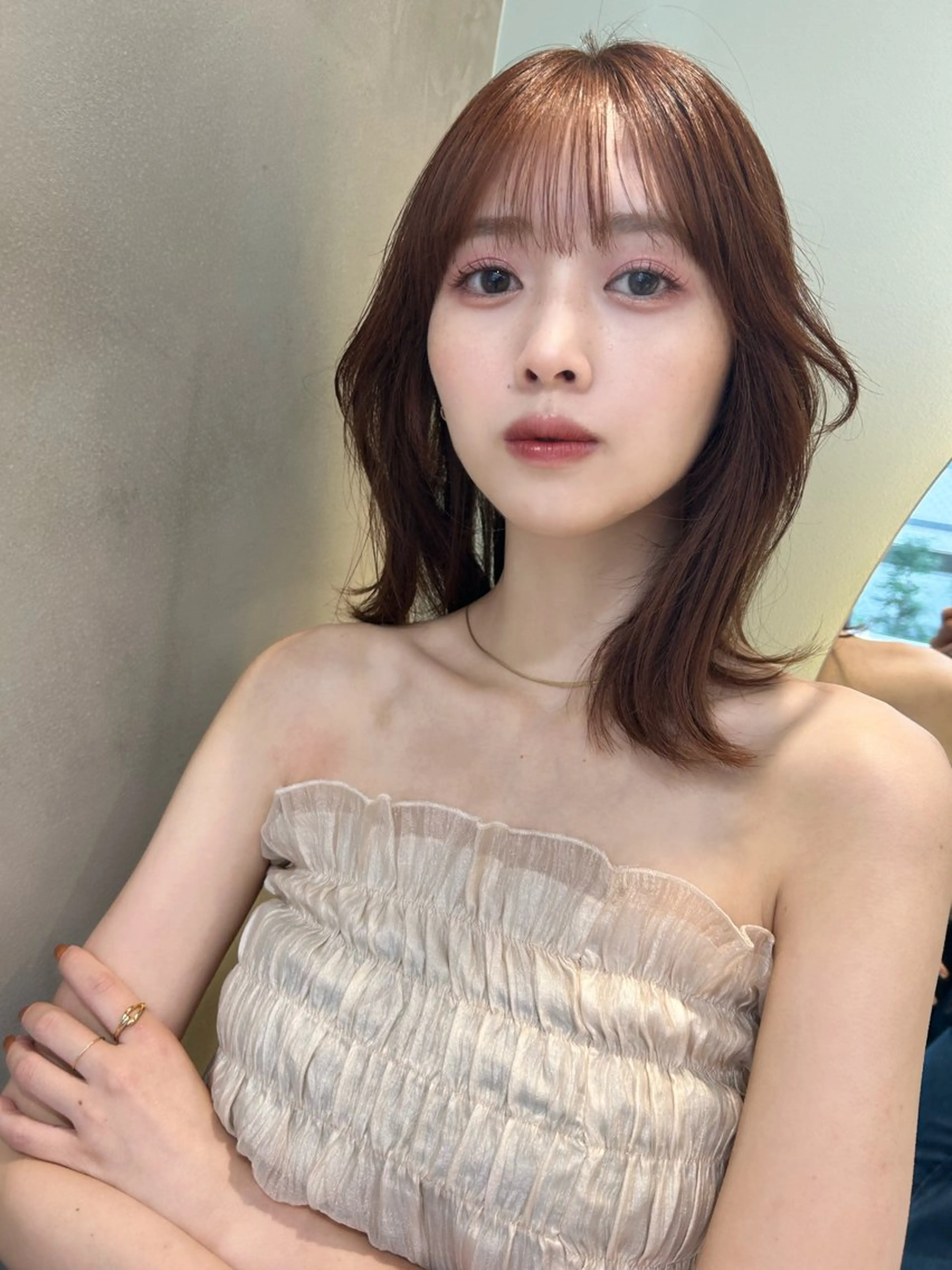 ミディアム GLROW haruhiのヘアスタイル