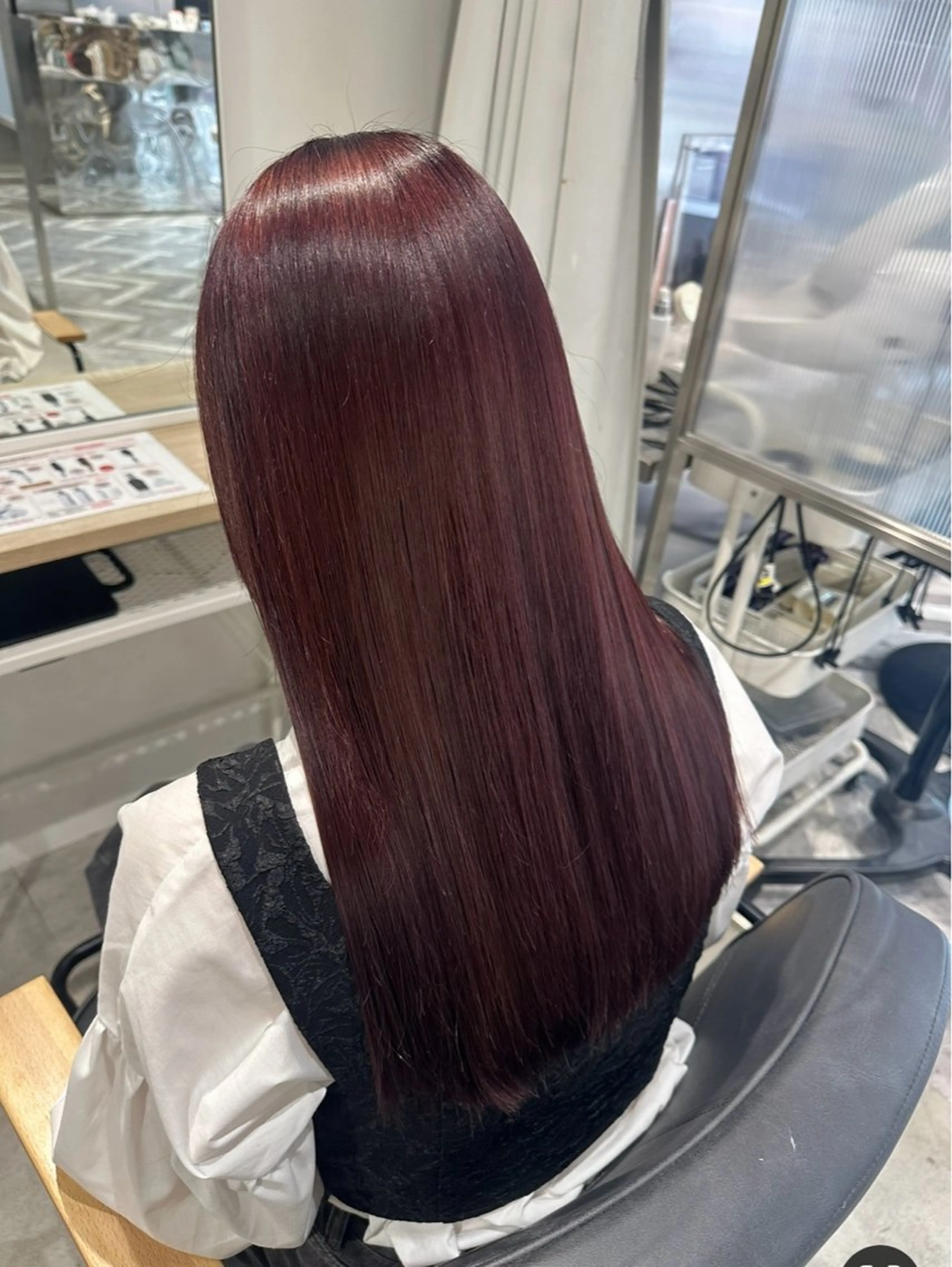 ロング カラー ヘアカラー シャドウパーマ/ スパイキーショートのヘアスタイル
