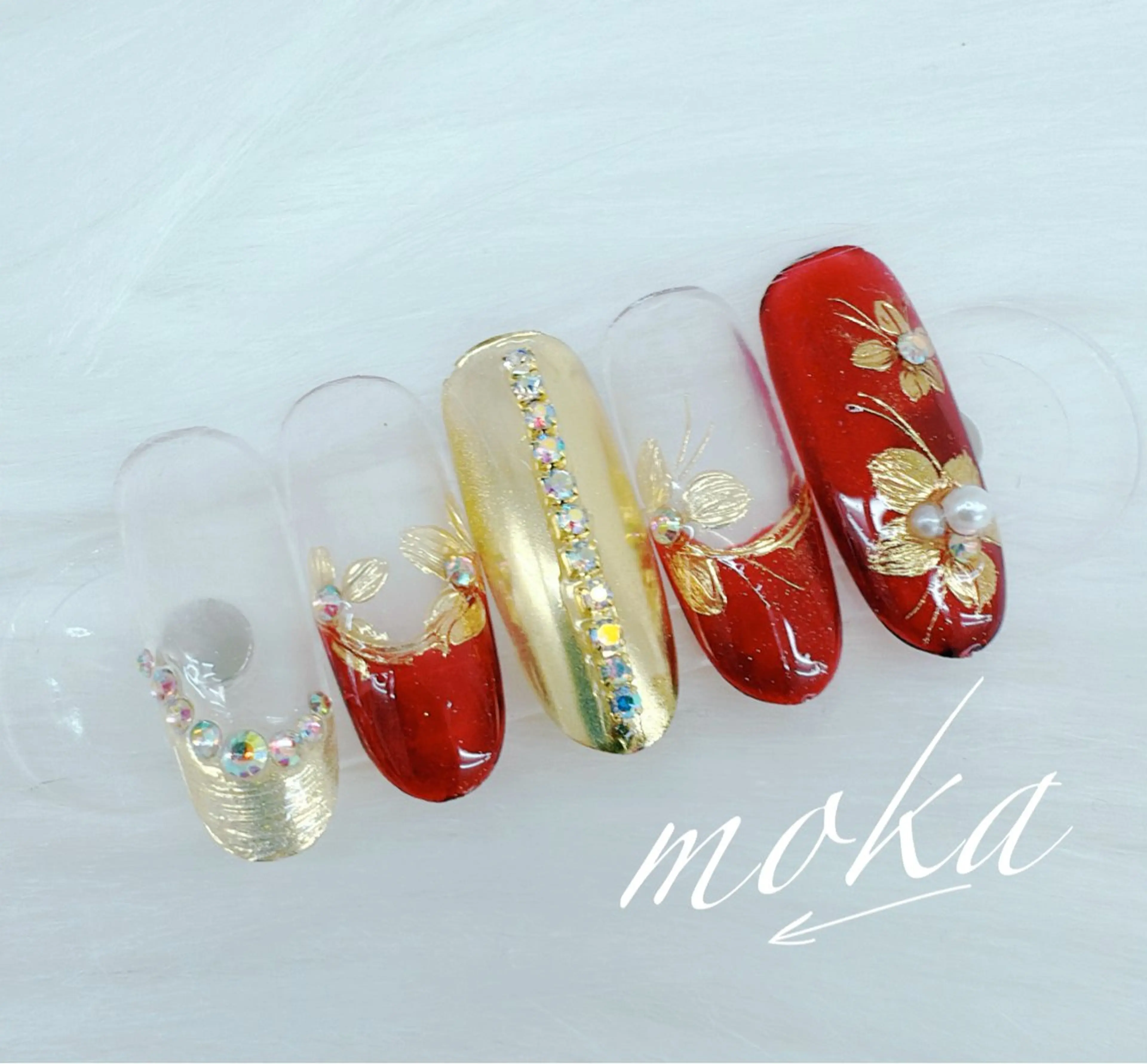 ネイル ハンドネイル ハンドケア 胡蝶蘭レディースサロ ンNailMOKAのネイルデザイン