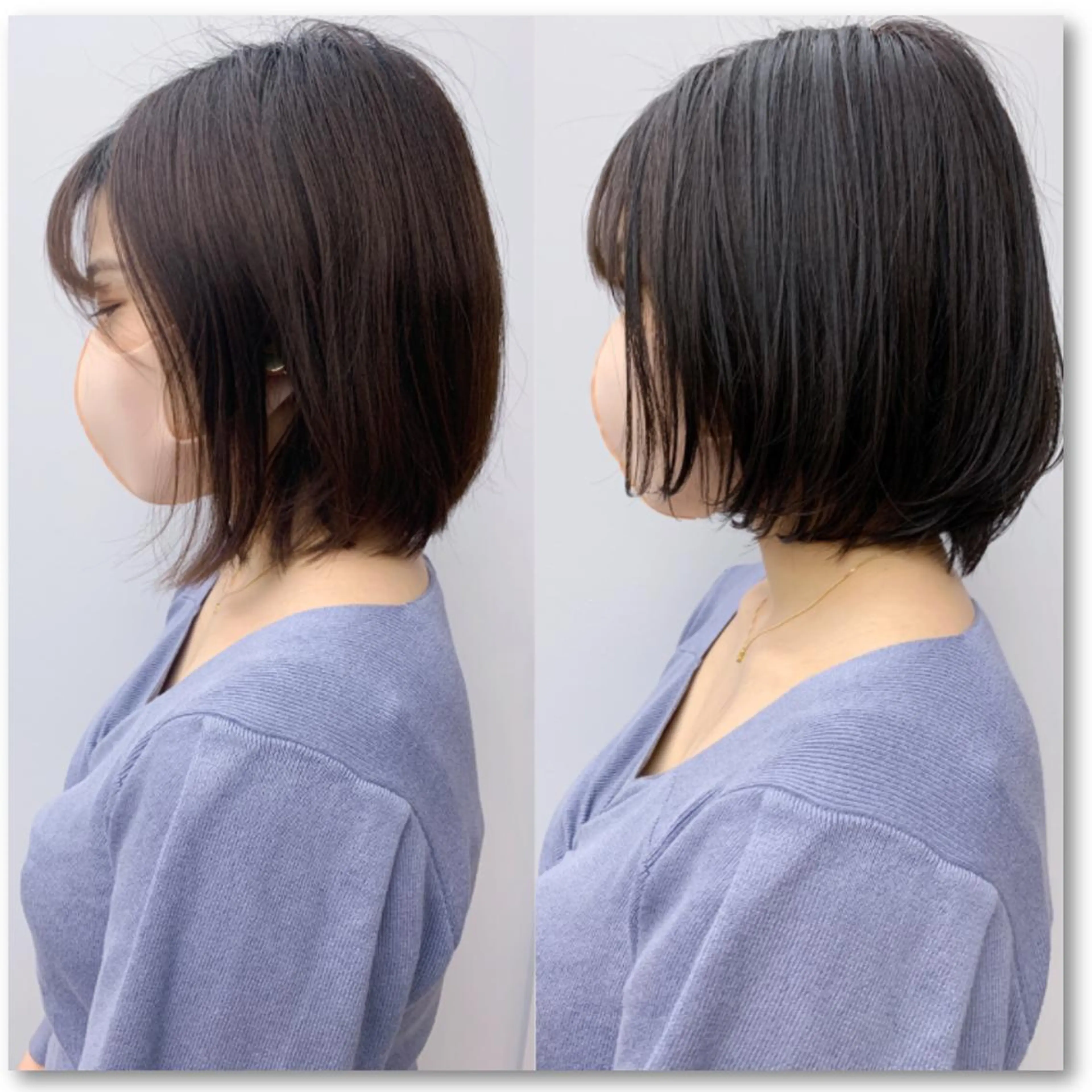 ミディアム カラー ミディアムパーマ アッシュ アッシュブラウン ベージュカラー 黒髪 カット ヘアカラー N° il duca 札幌のヘアスタイル