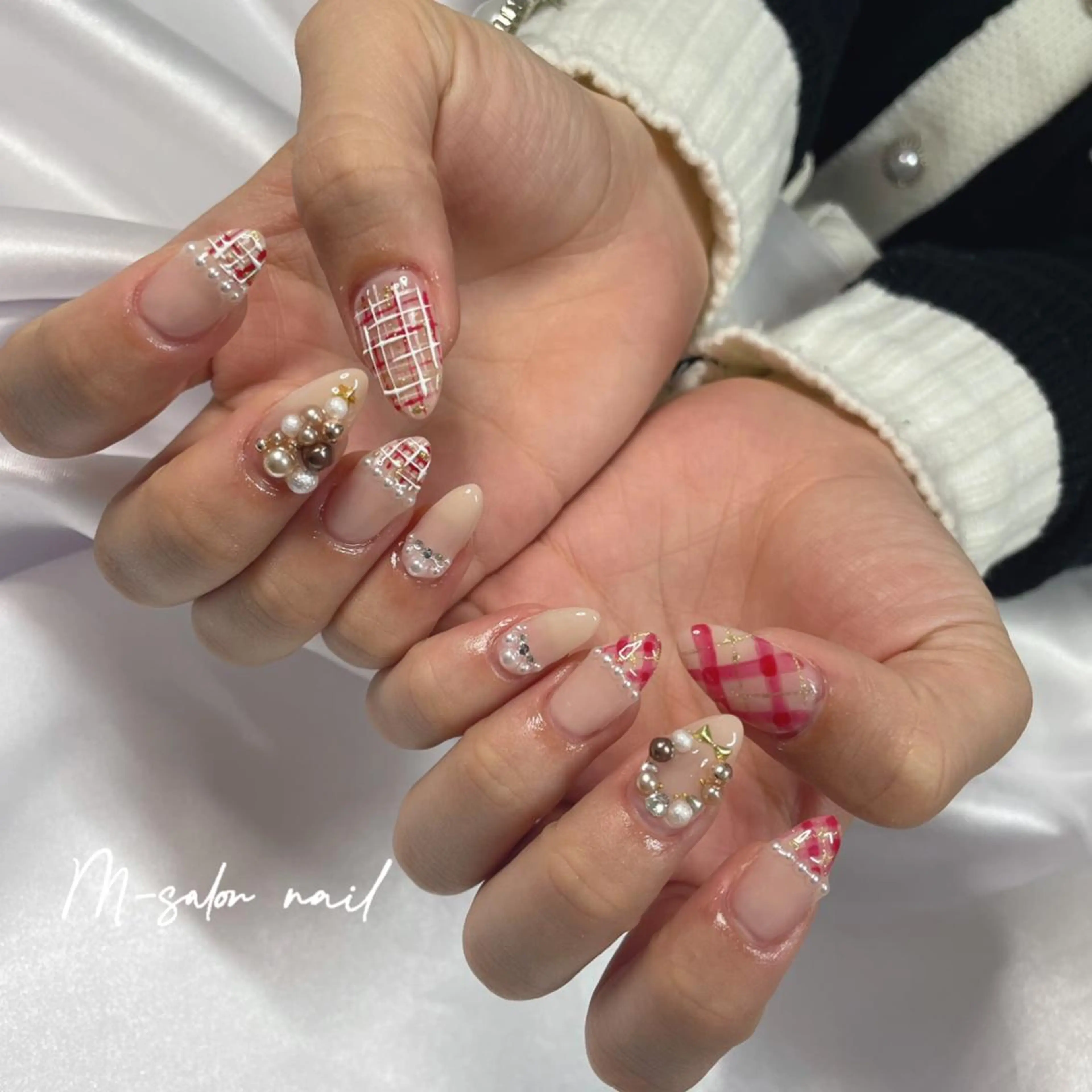 ネイル ハンドネイル 韓国/網紅/パーツ M-salonのネイルデザイン