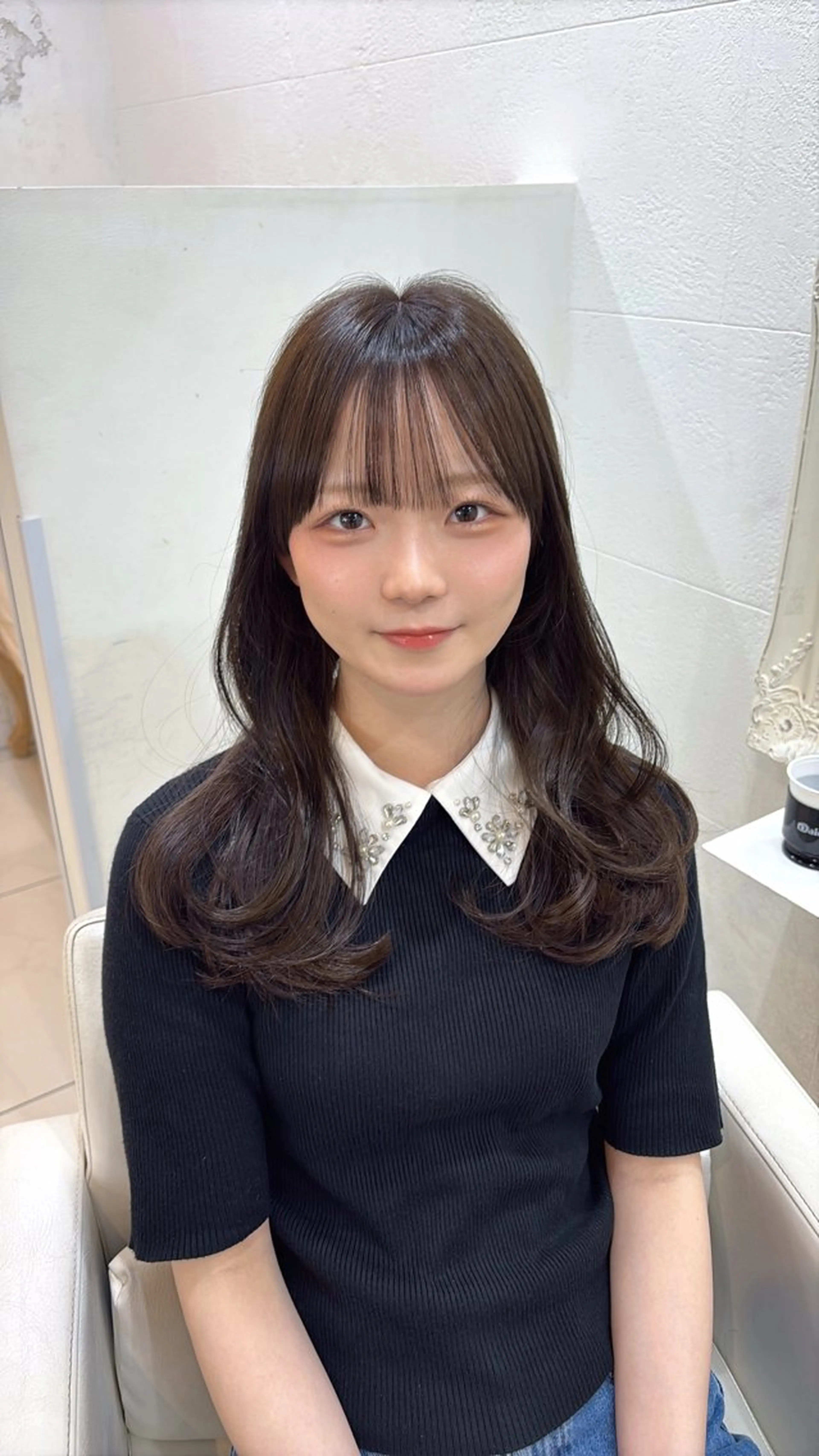 ロング カラー カット ヘアカラー RU10©️所属・透明感カラー/大阪 Rieのヘアスタイル