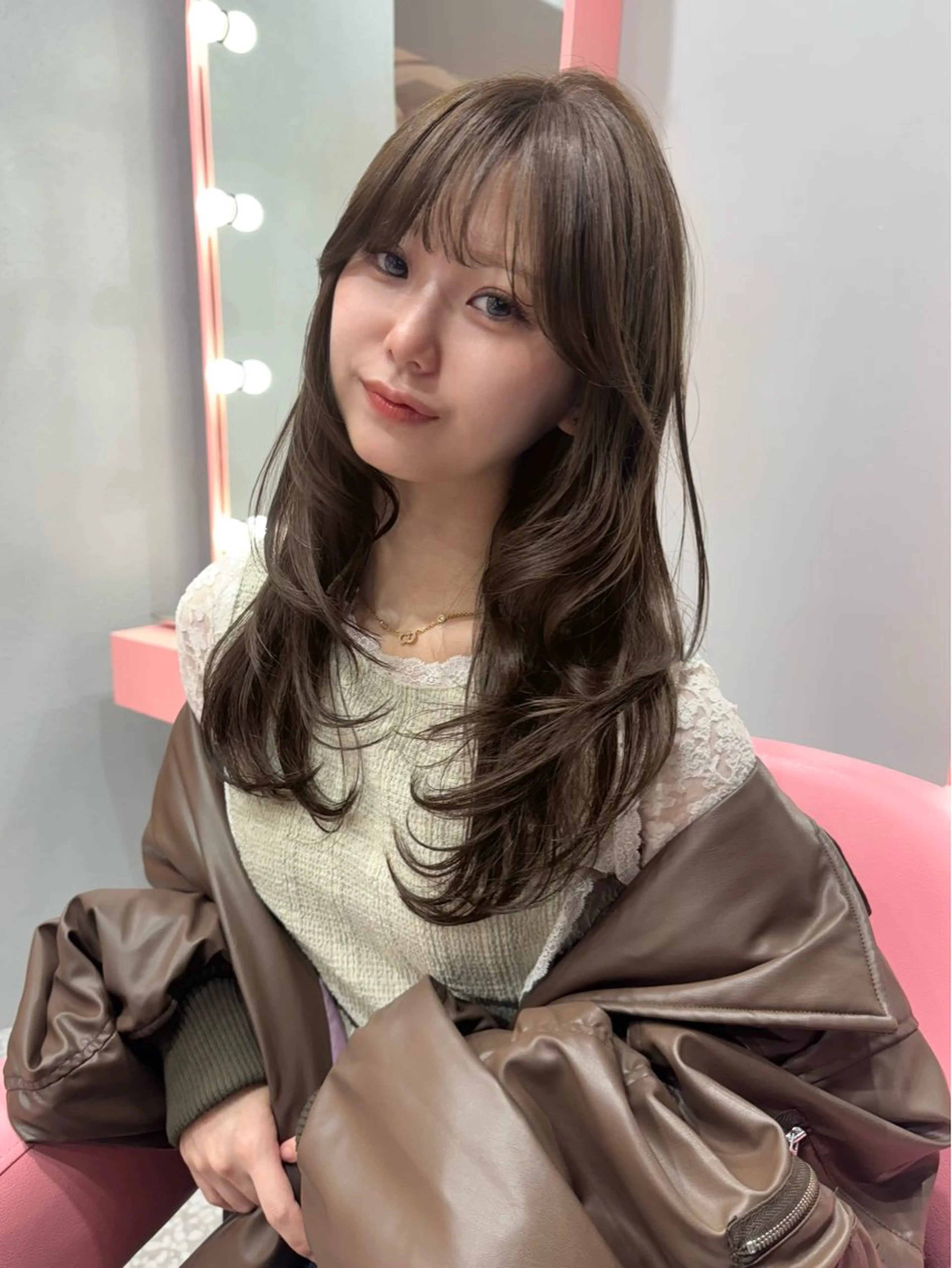 ロング カット ヘアカラー トリートメント VOTAN shibuya所属・REINA𓍯/ 透明感カラー/顔周りのヘアスタイル