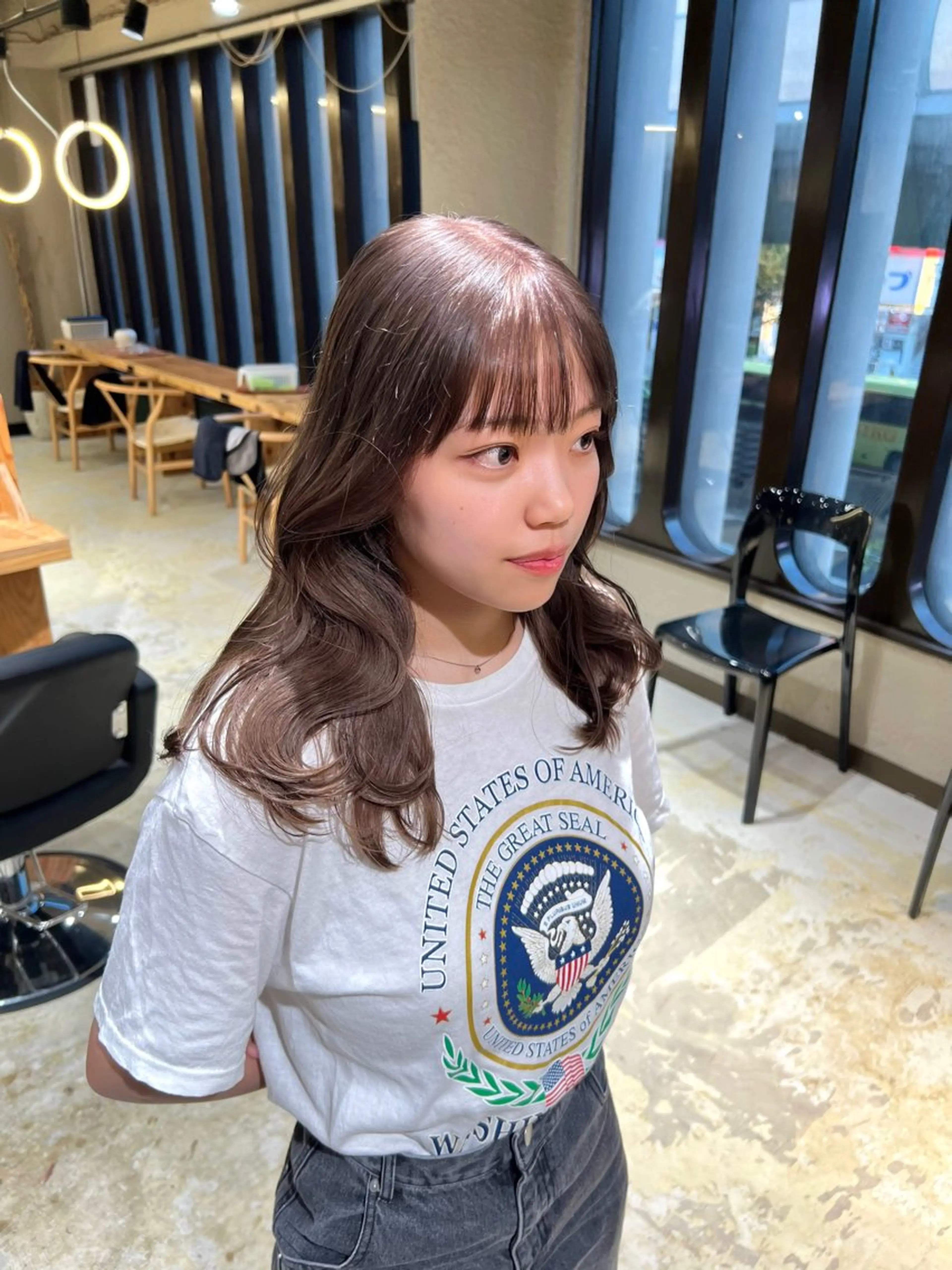 ミディアム カラー 💖難波レイヤー カット💖ツバサのヘアスタイル