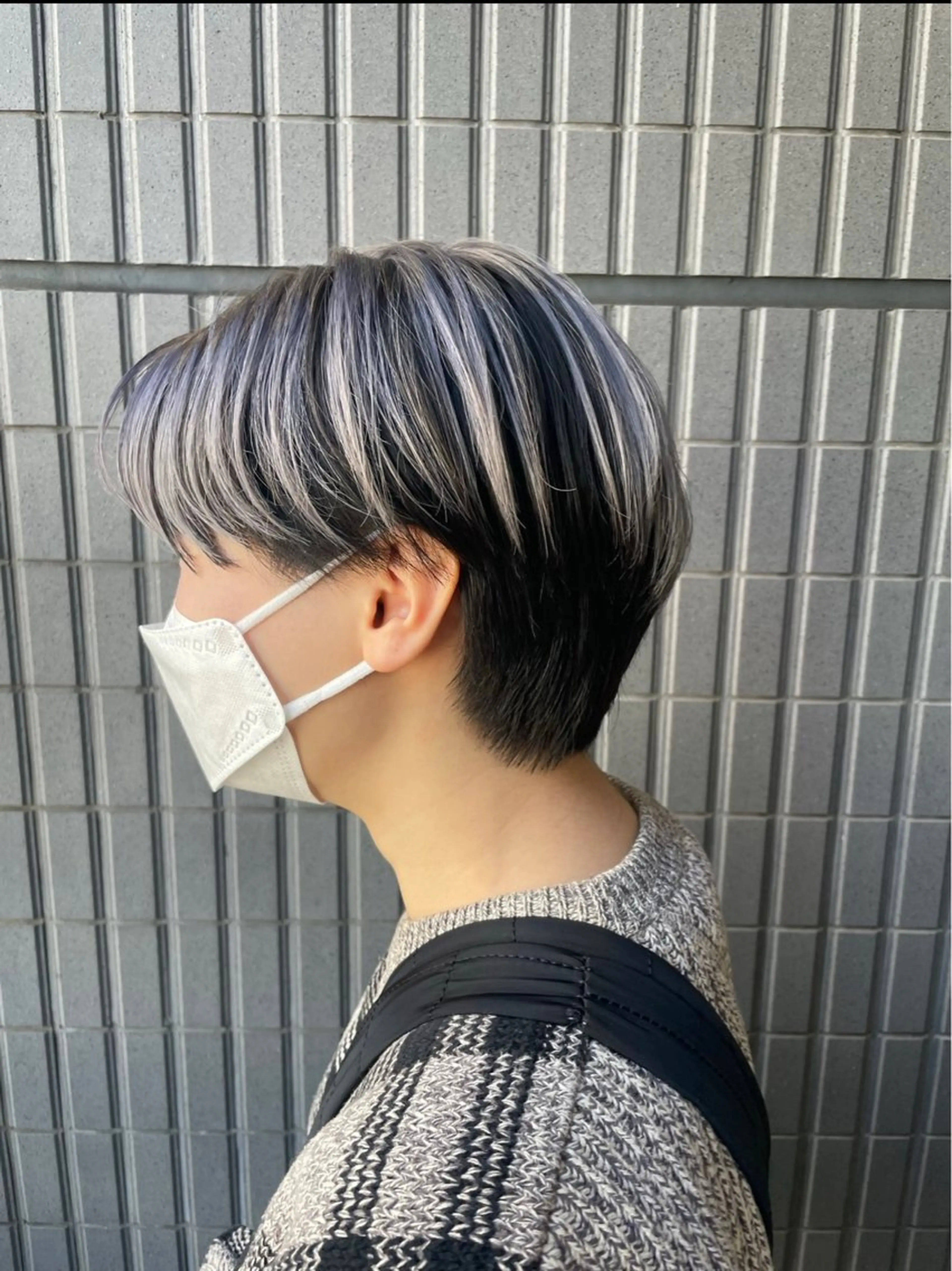 ショート カラー メンズ カット ヘアカラー 野町好花 レイヤー/パーマのヘアスタイル