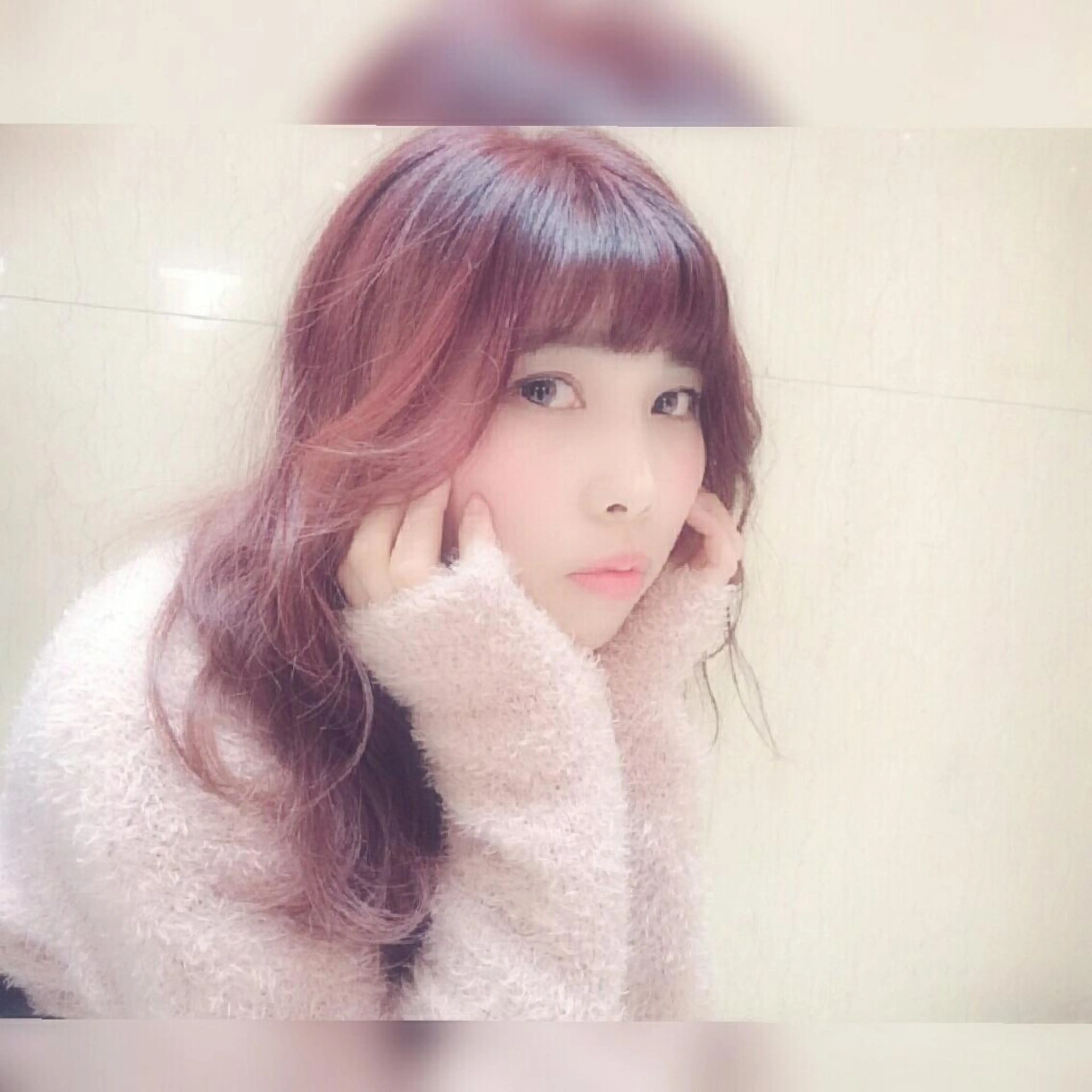 カラー ピンクカラー ma cherie 三浦直美のヘアスタイル