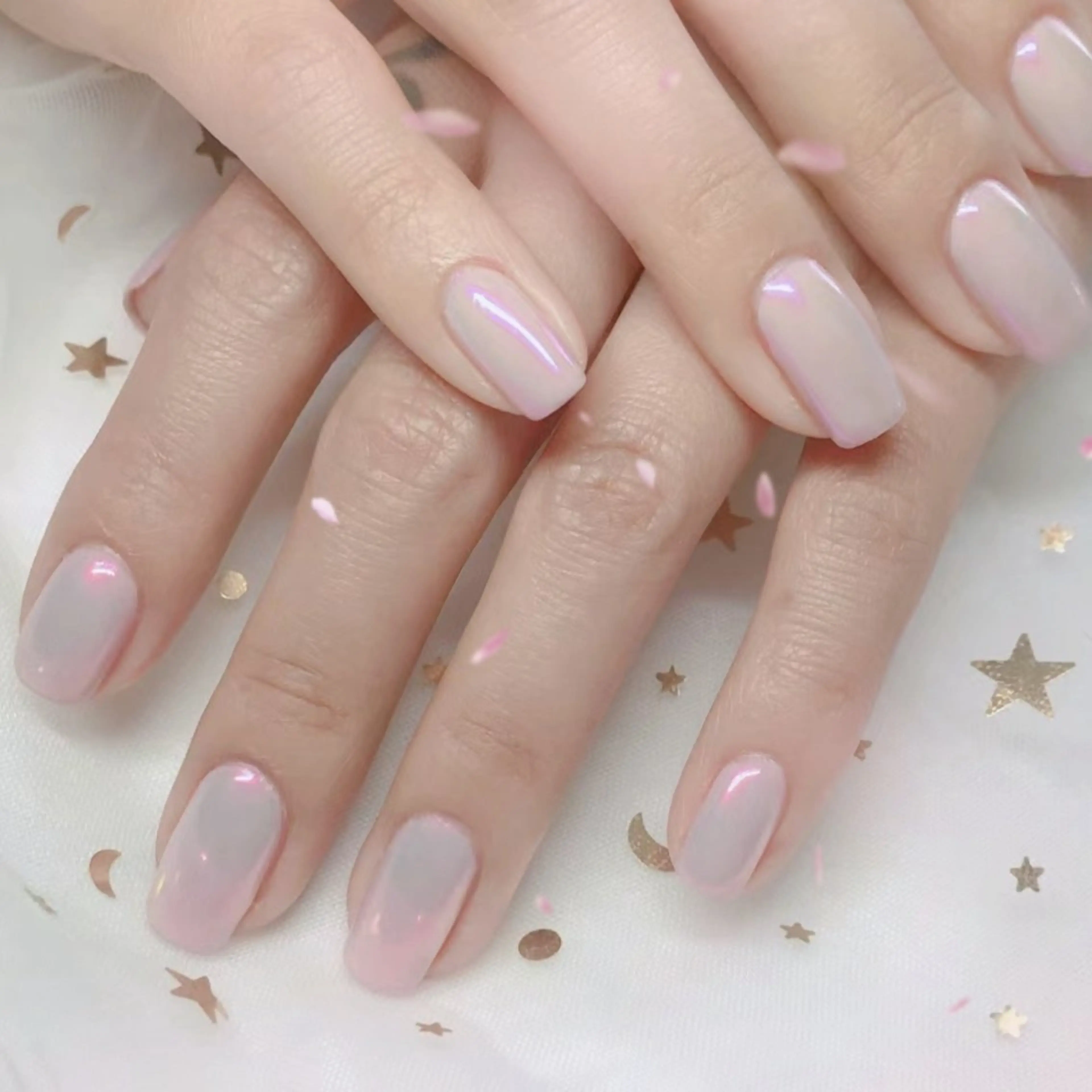 ネイル ハンドネイル ネイリストゆか💅 長さだし、深爪矯正のネイルデザイン