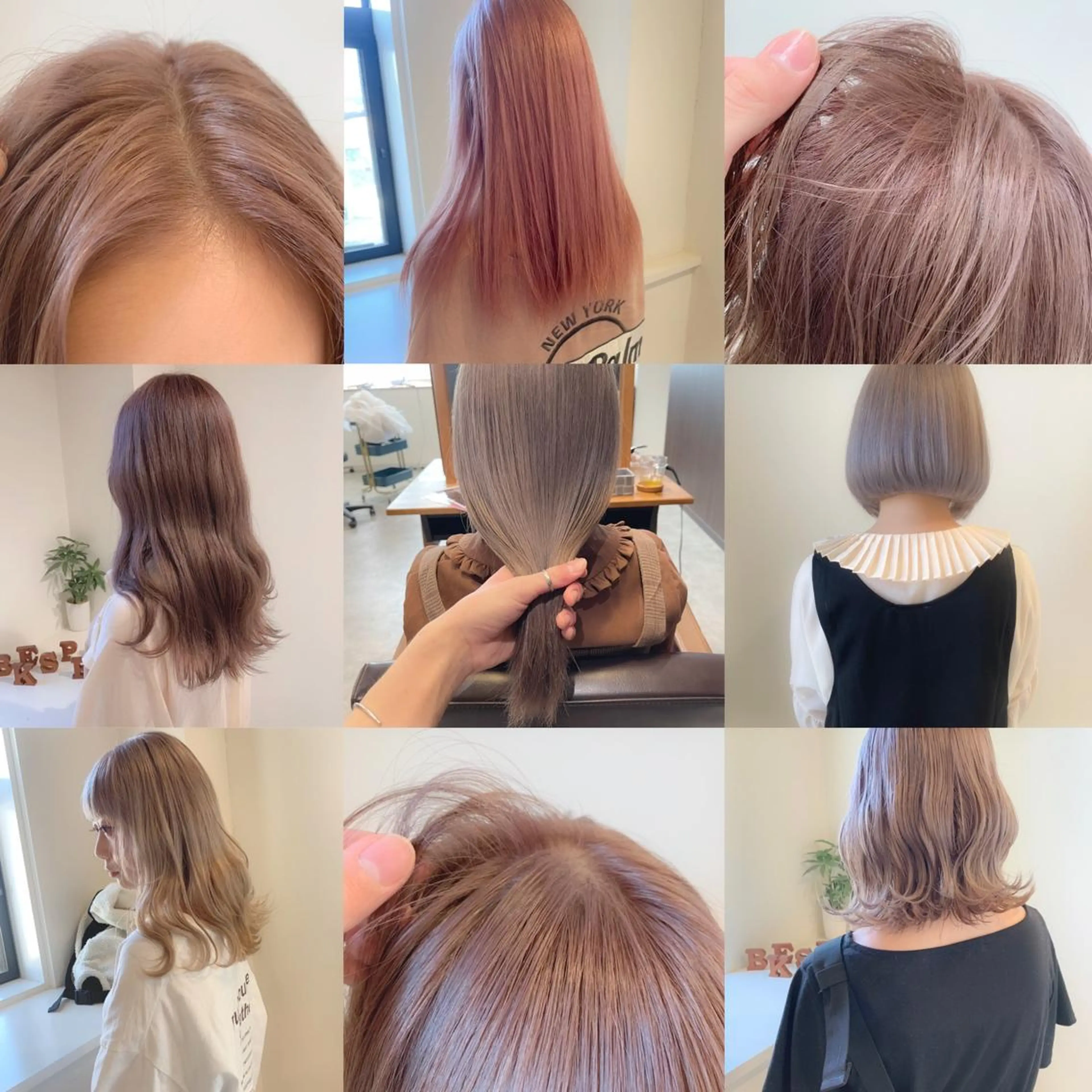 ミディアム カラー ベージュカラー Maison所属・清水 亮太／赤み消しカラーのヘアスタイル