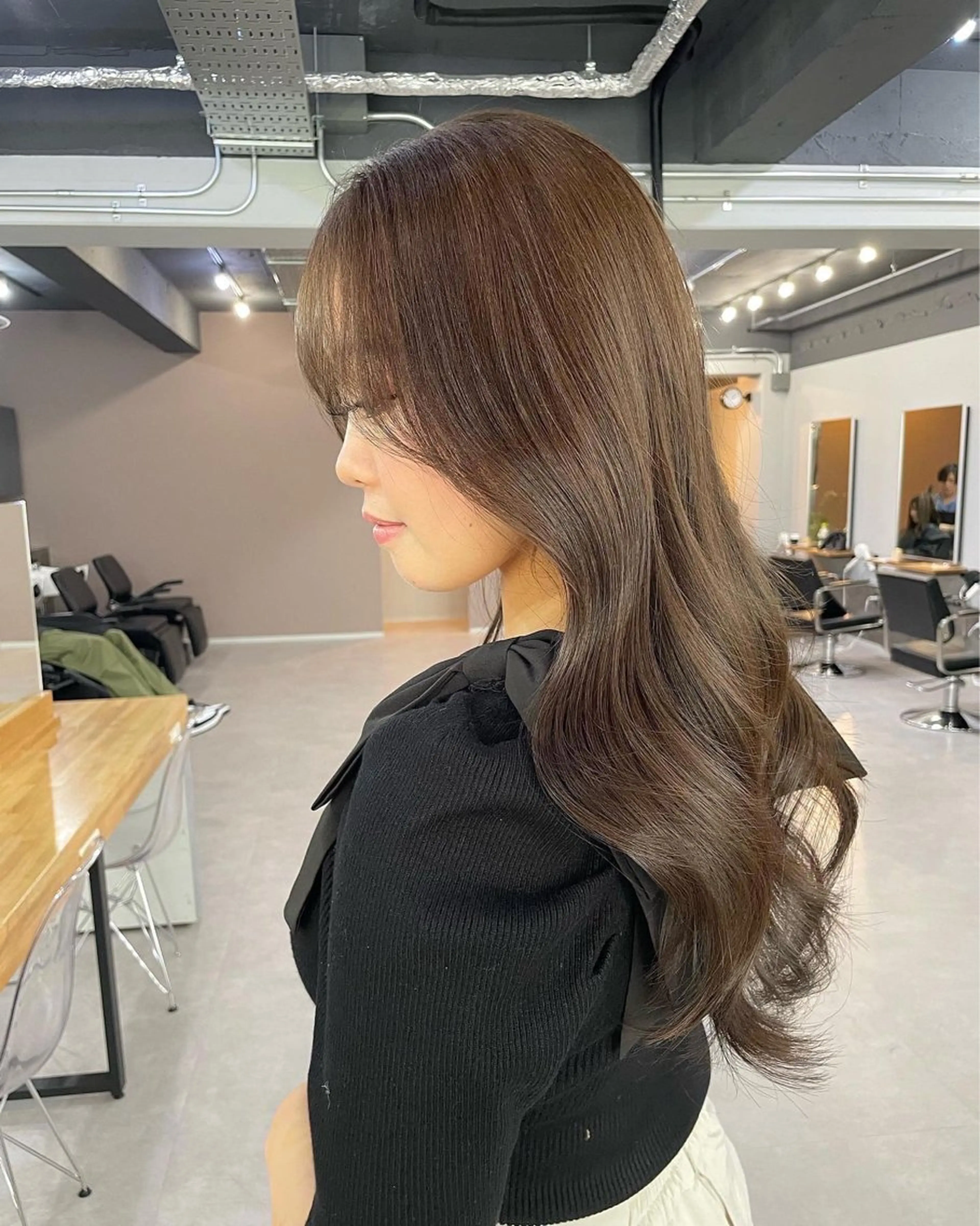 ロング カラー ミルクティーベージュ ❤︎レイヤー　MIAのヘアスタイル