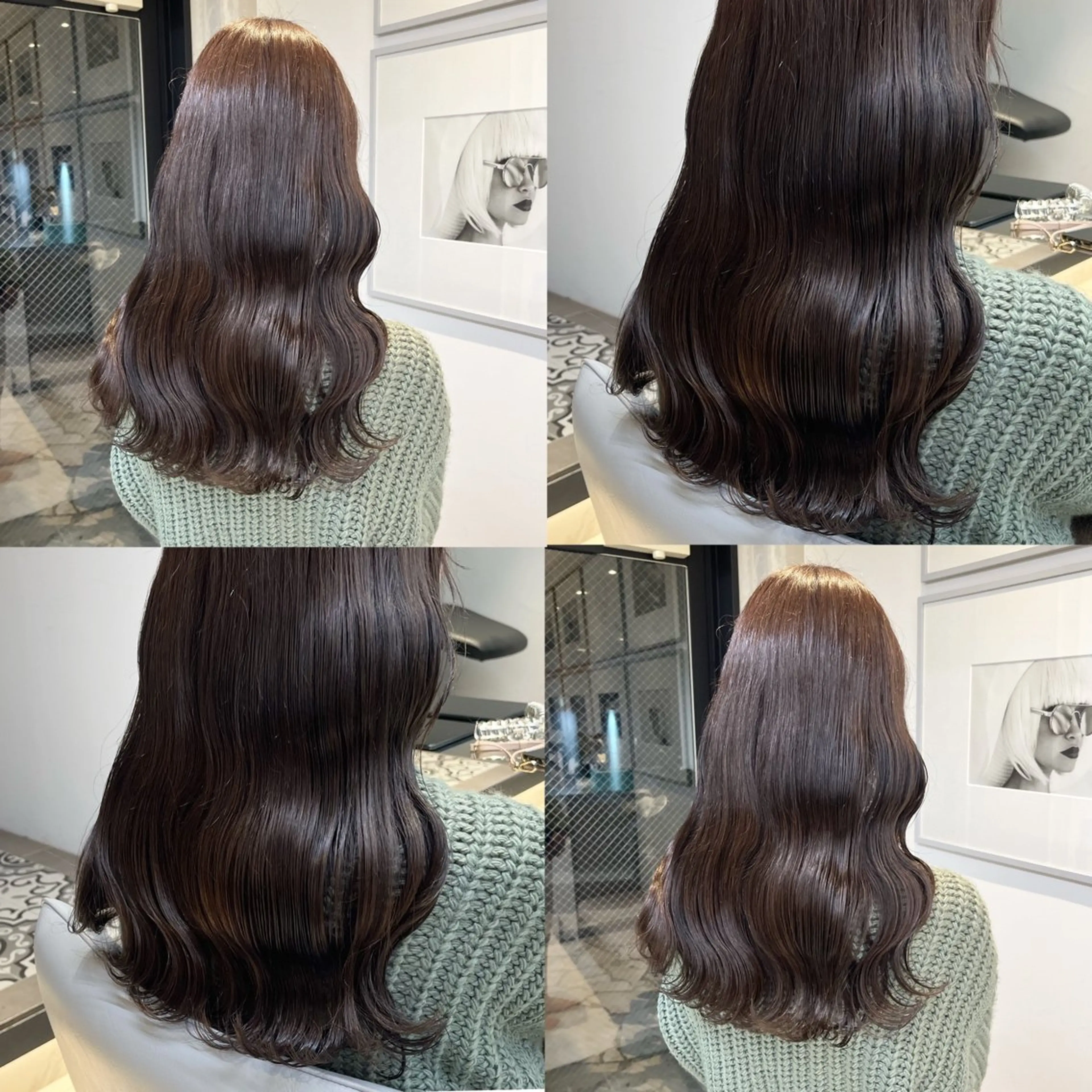 セミロング カラー アッシュ ブルーカラー ブルーラベンダー ブラウンカラー ショコラブラウン カジュアルを女っぽく 𝗮𝘆𝗮𝗰𝗼のヘアスタイル