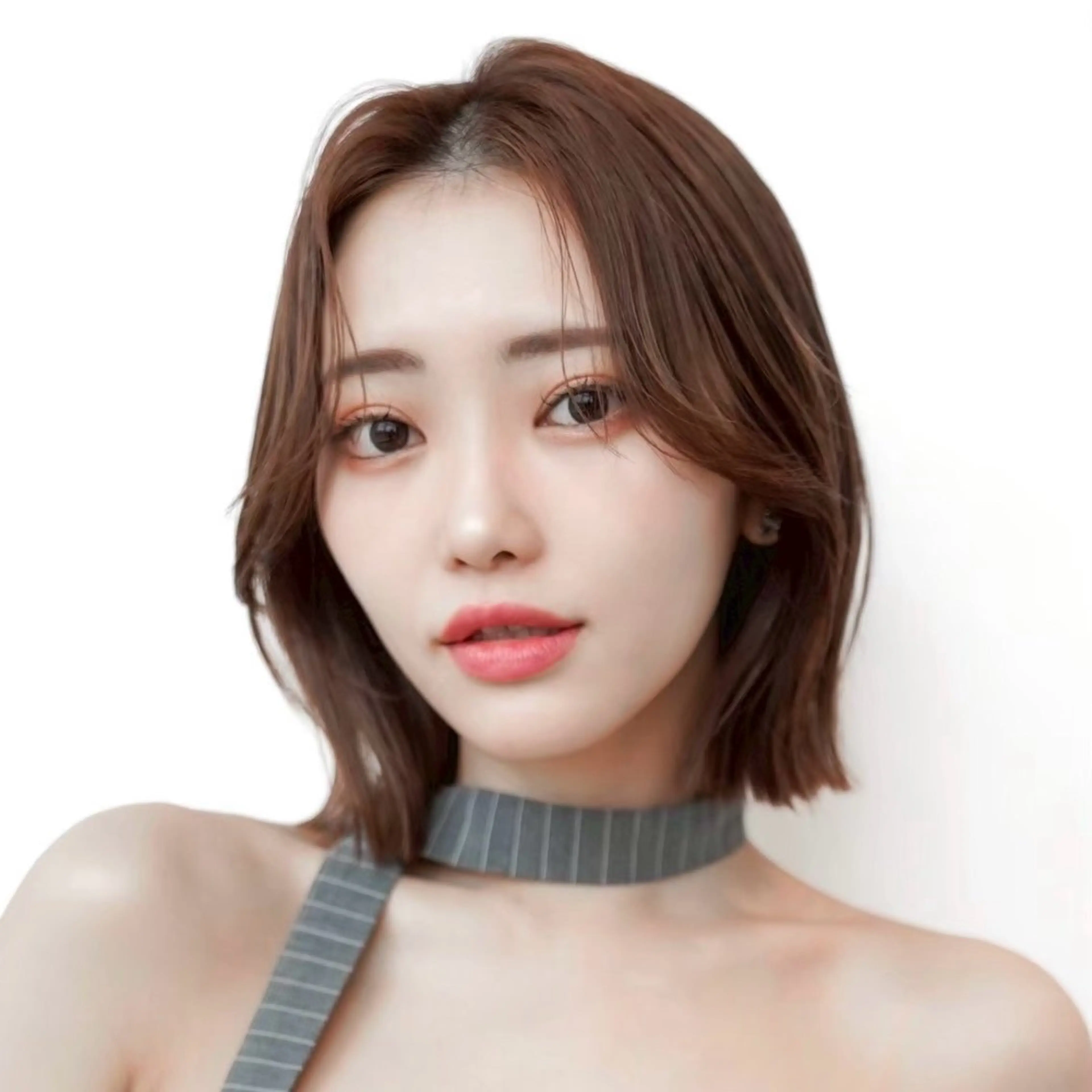 ミディアム カラー 切りっぱなしボブ ショートボブ ボブレイヤー 透明感カラー ボブ カット ヘアカラー トリートメント 渋谷ボブ/レイヤー ボブ田中航平のヘアスタイル