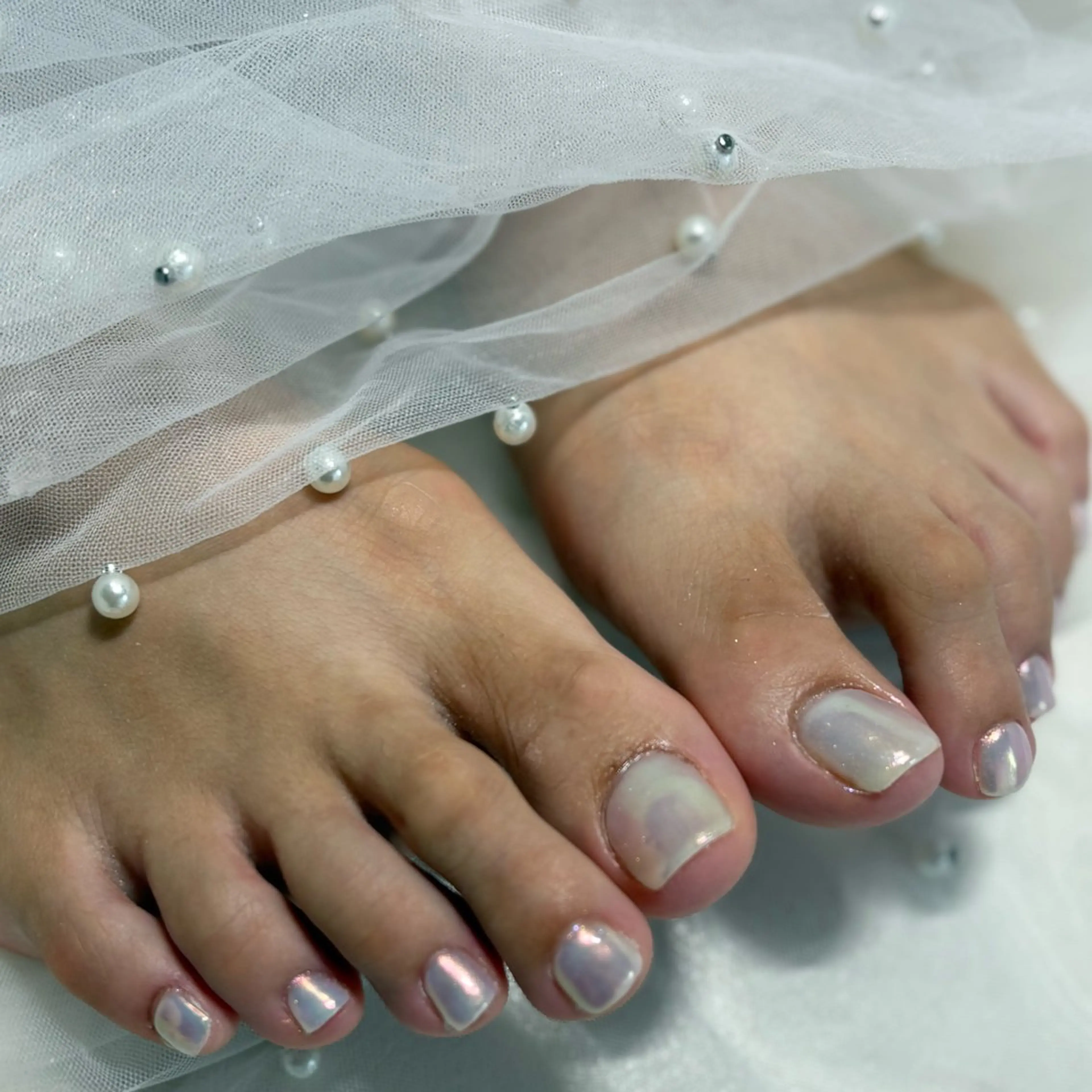 他店オフ込み✨ミラーネイル💅✨(フット)の写真