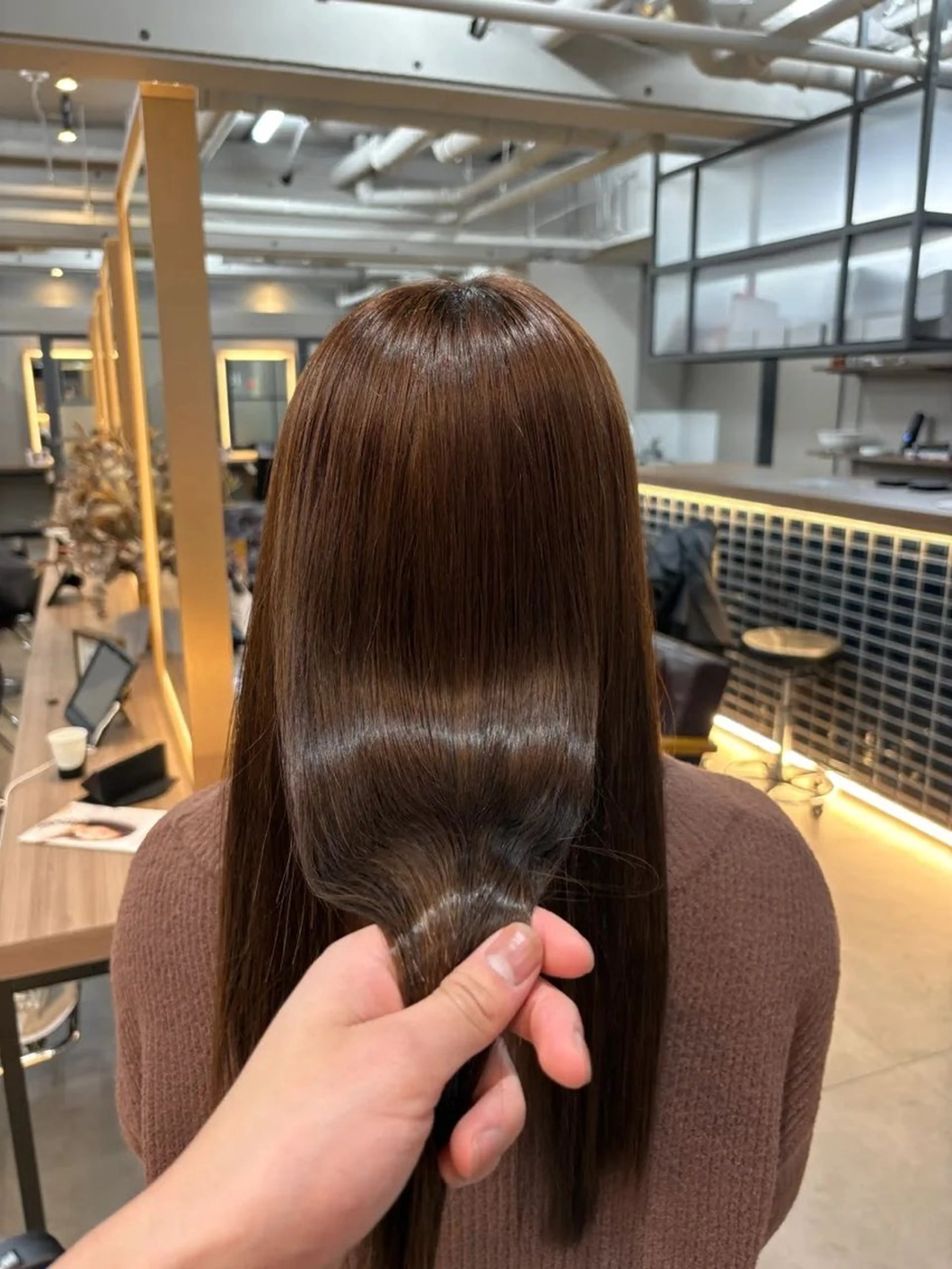 セミロング 髪質改善 ヘアカラー 💠髪質改善／艶髪 平松世麗💠のヘアスタイル