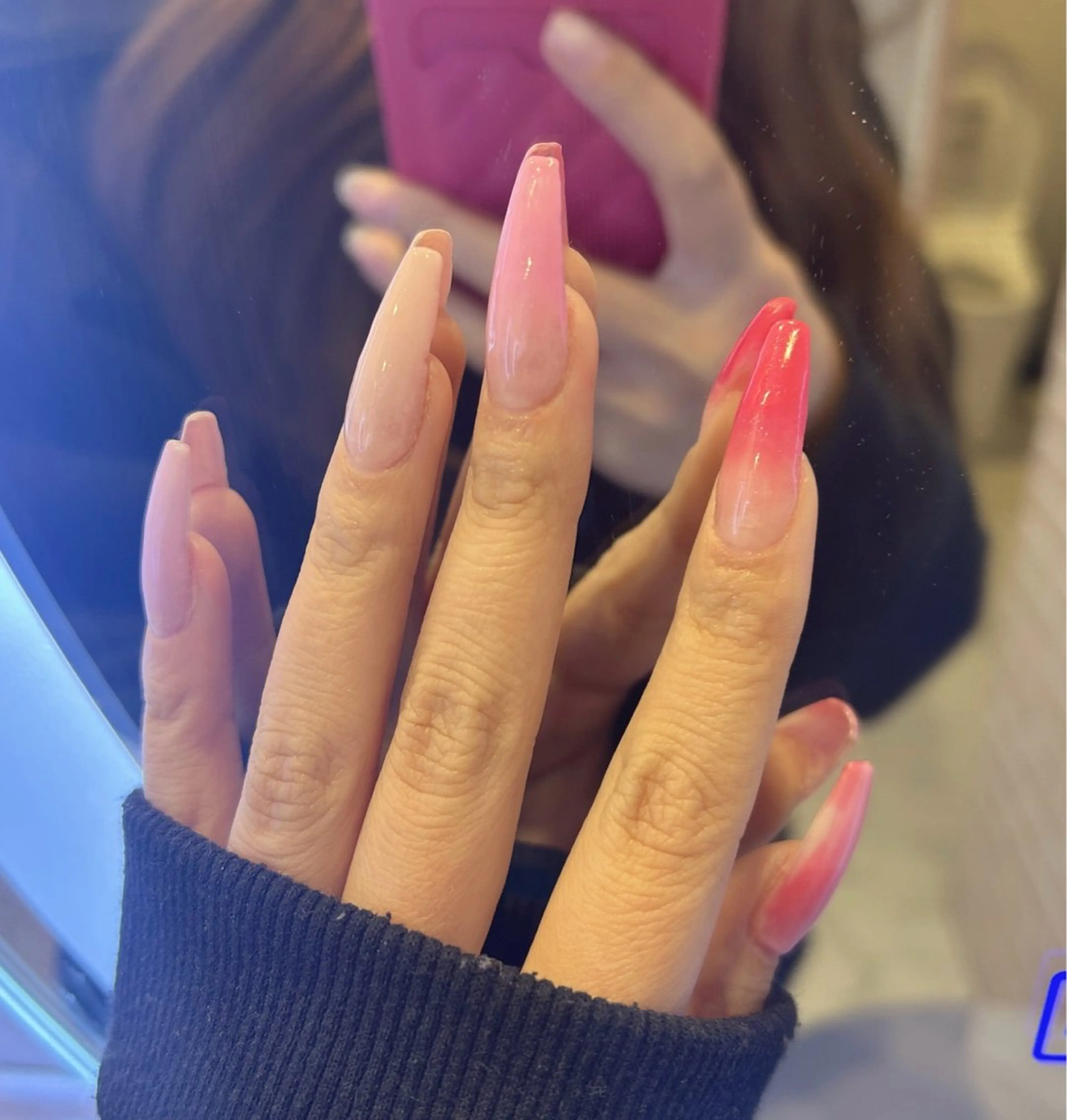 ネイル グラデーション ピンク スカルプネイル Bestnail所属・Best Nail Yu🎀🫧のネイルデザイン