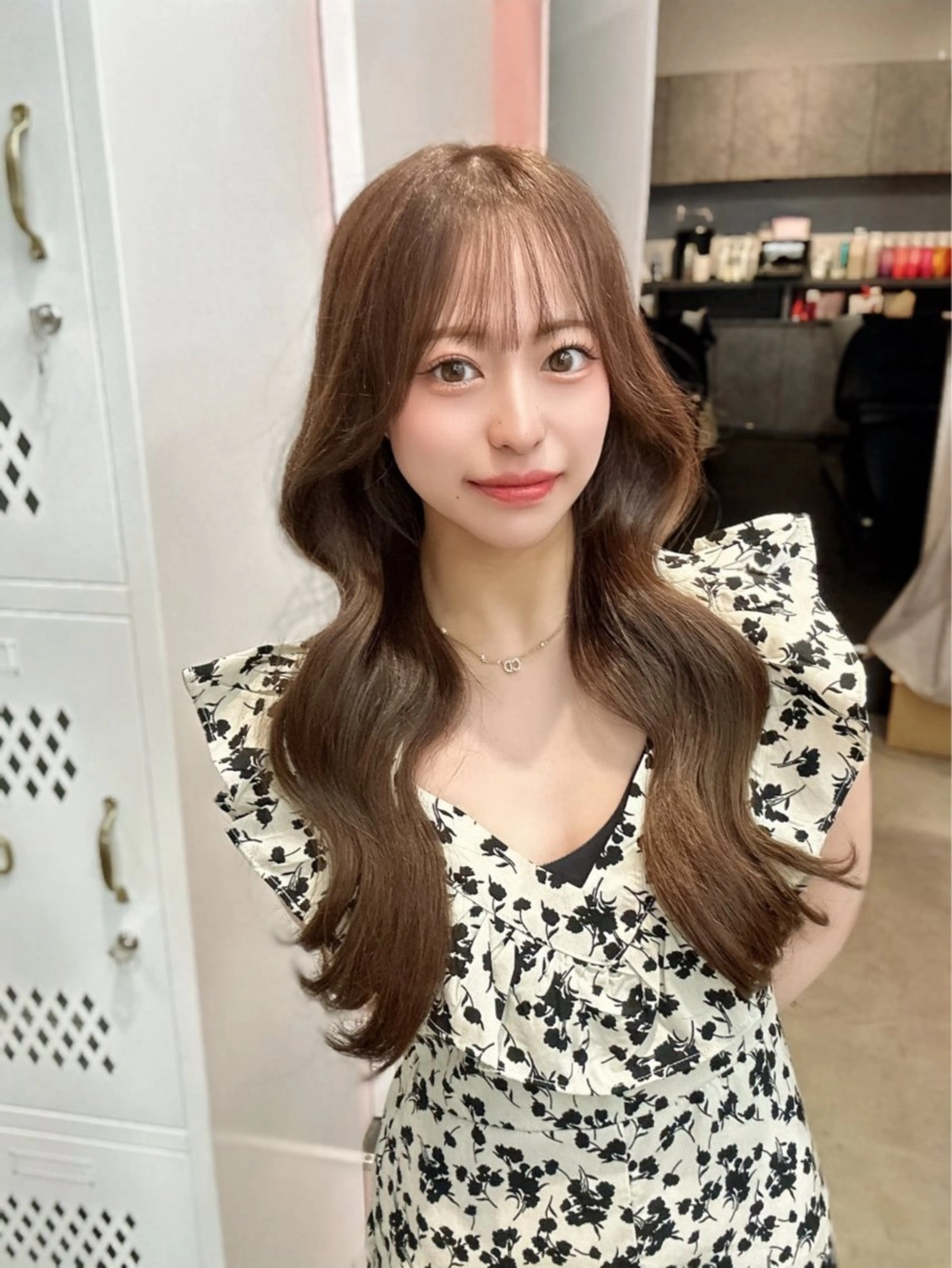 ロング カラー 顔周り似合わせ・巻け るレイヤー水谷航大のヘアスタイル