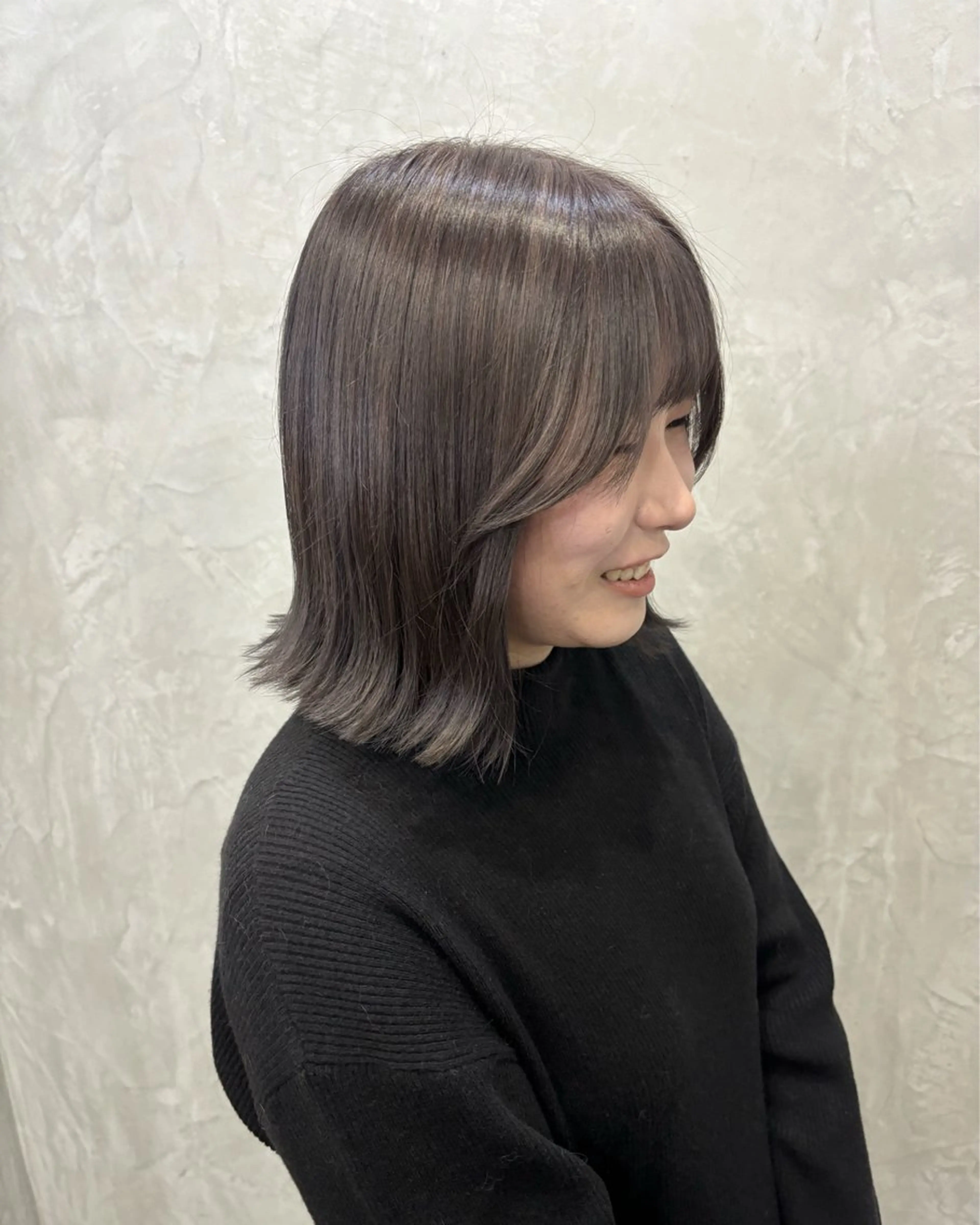 カラー 透明感カラー グレージュ fudge所属・MaisonHALU 松浦光咲のヘアスタイル