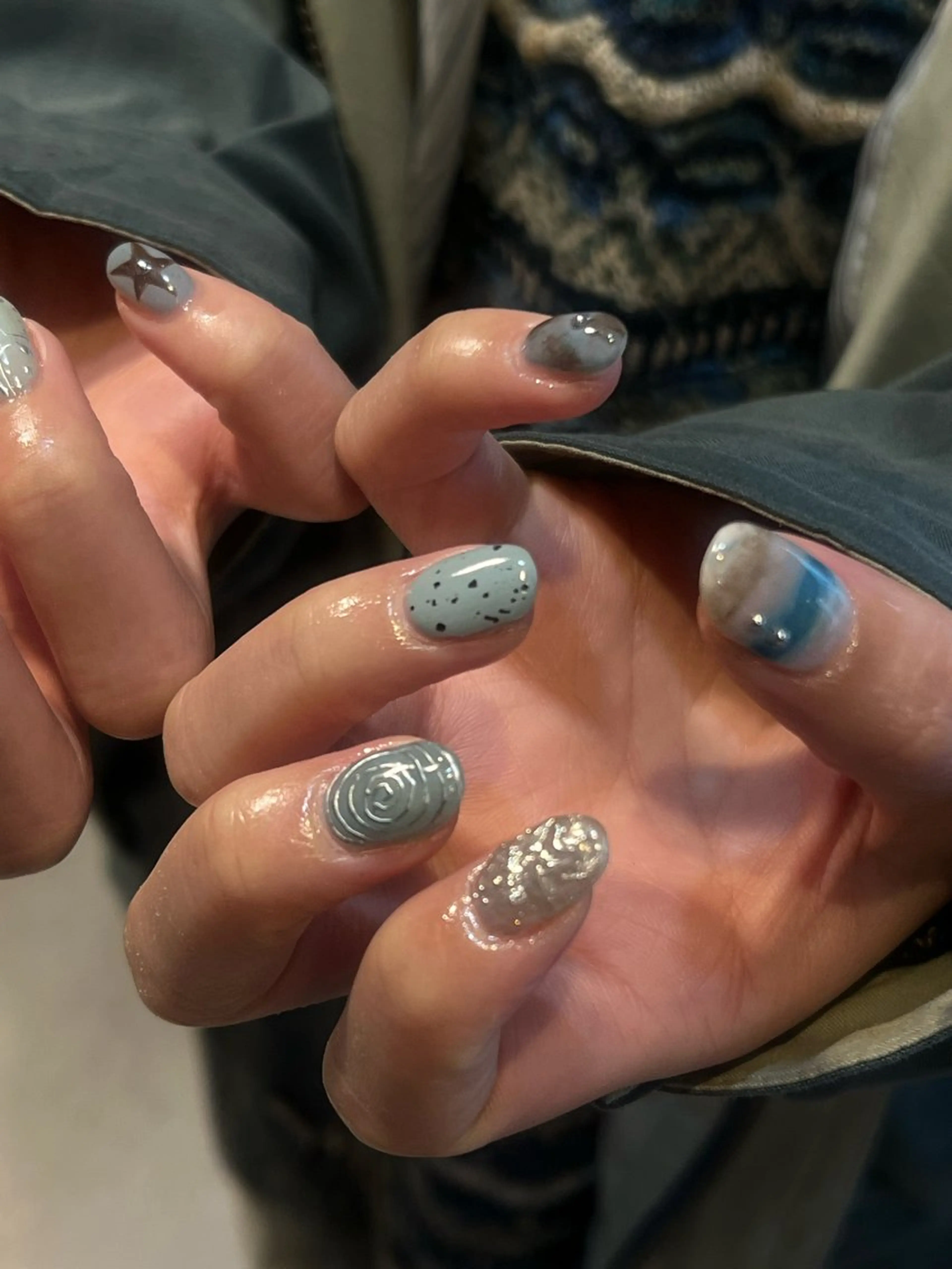 ネイル ハンドネイル Hata nail 🎀個性派ニュアンスのネイルデザイン