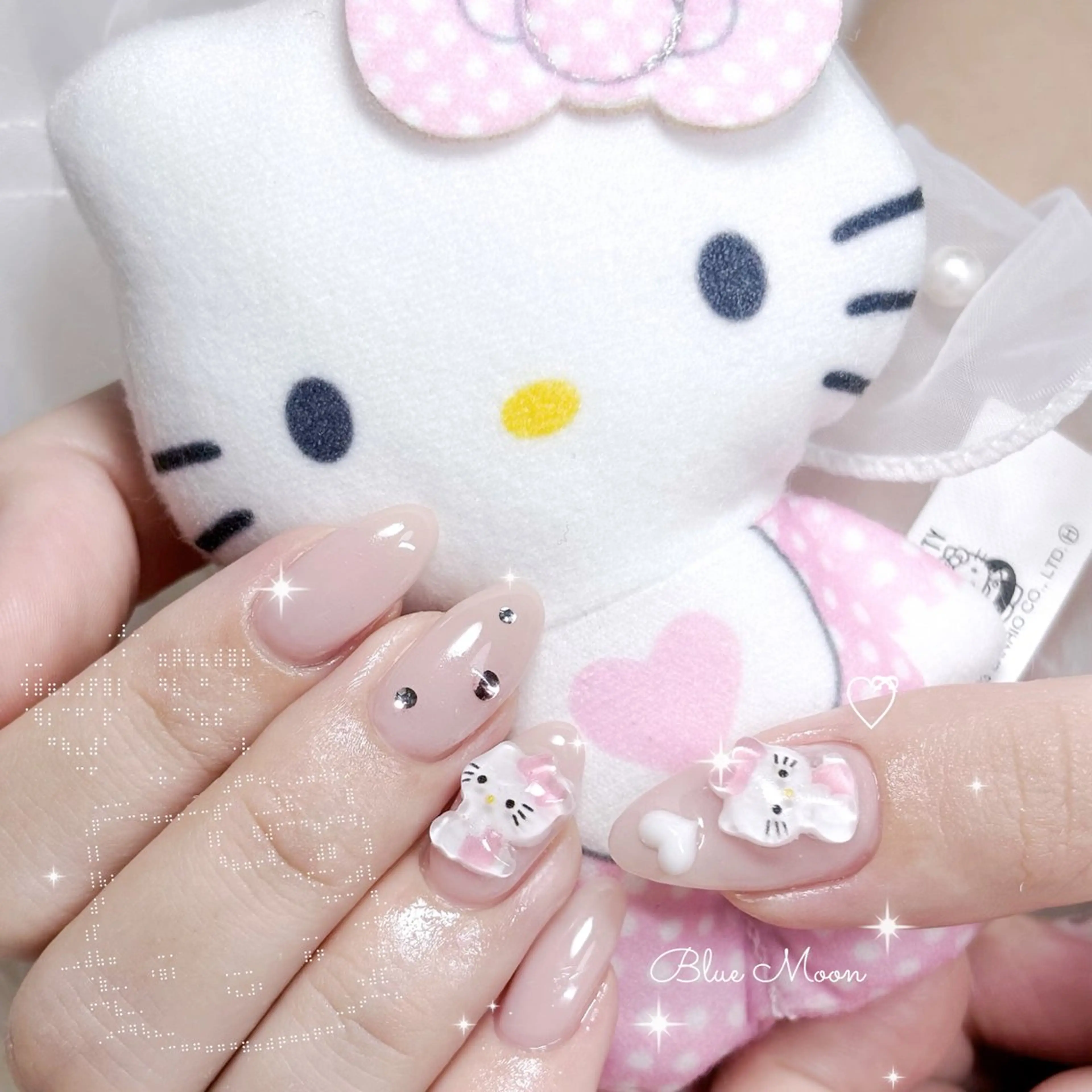 ネイル ハート ハンドネイル フットネイル nail salon Blue Moonのネイルデザイン