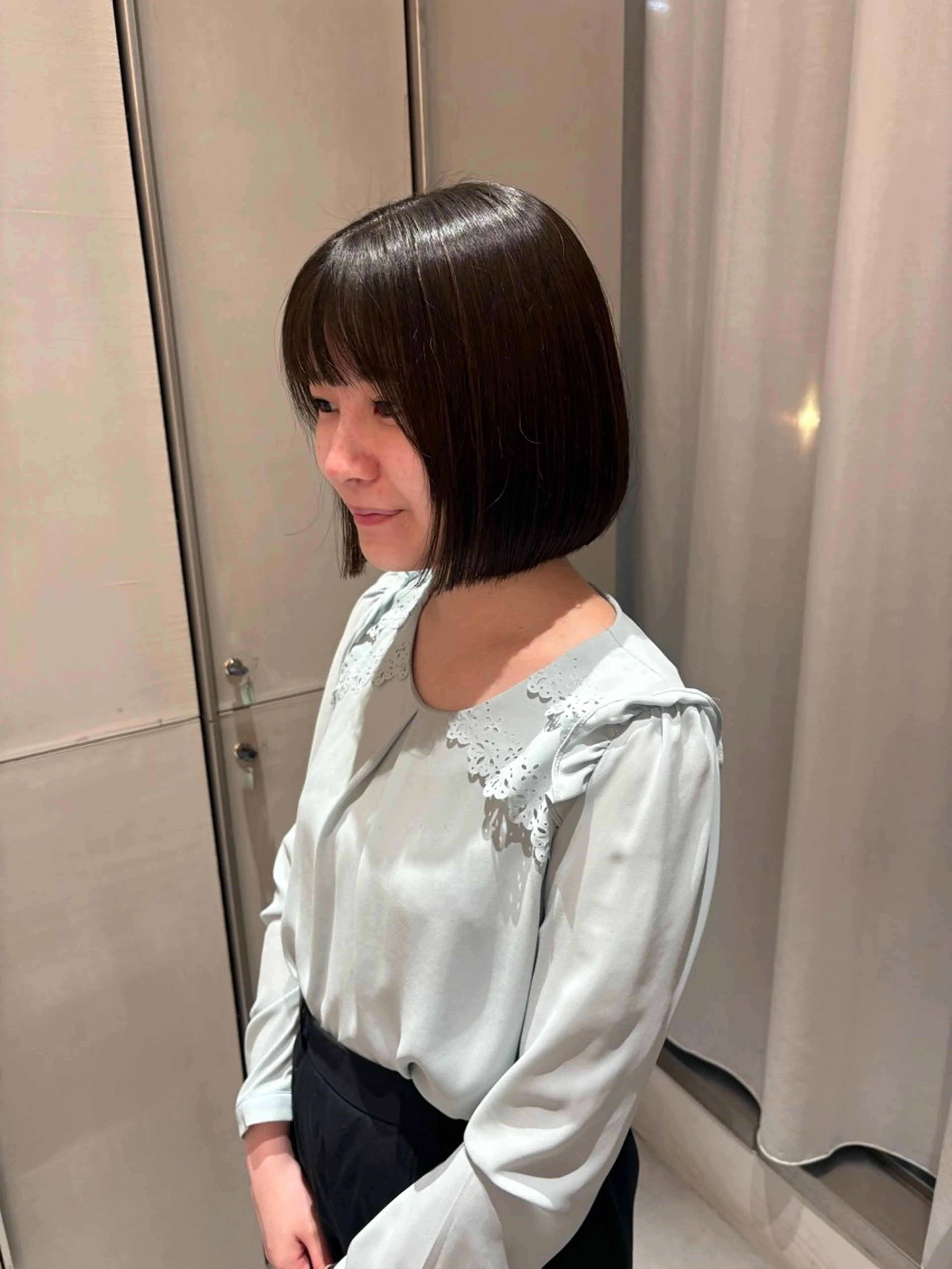 ミディアム ボブ カット トリートメント ヘッドスパ ヘアセット ショートカット/ ハイトーン🪼風香のヘアスタイル