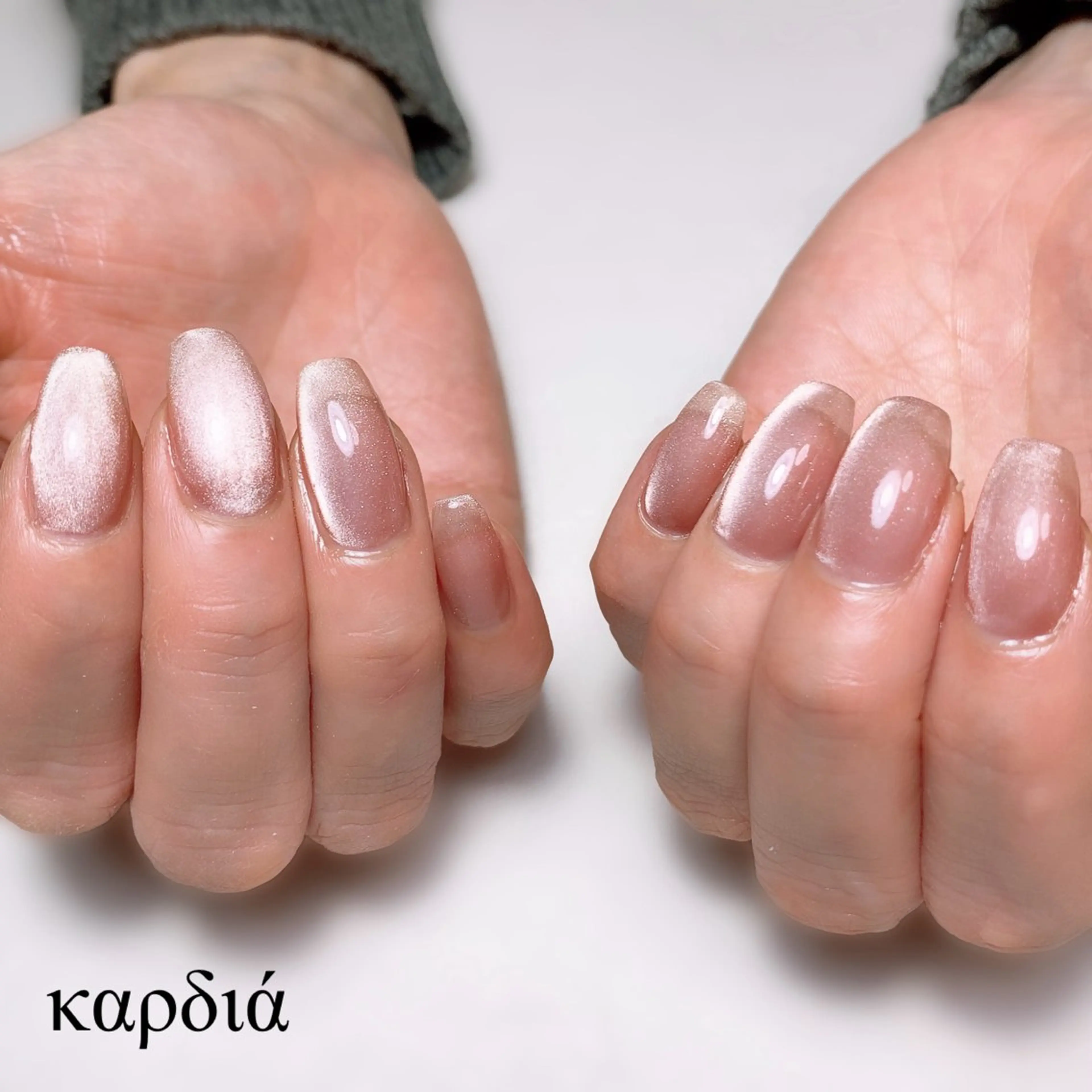 ネイル ハンドネイル καρδιά -ｶﾙﾃﾞｨｱ-のネイルデザイン