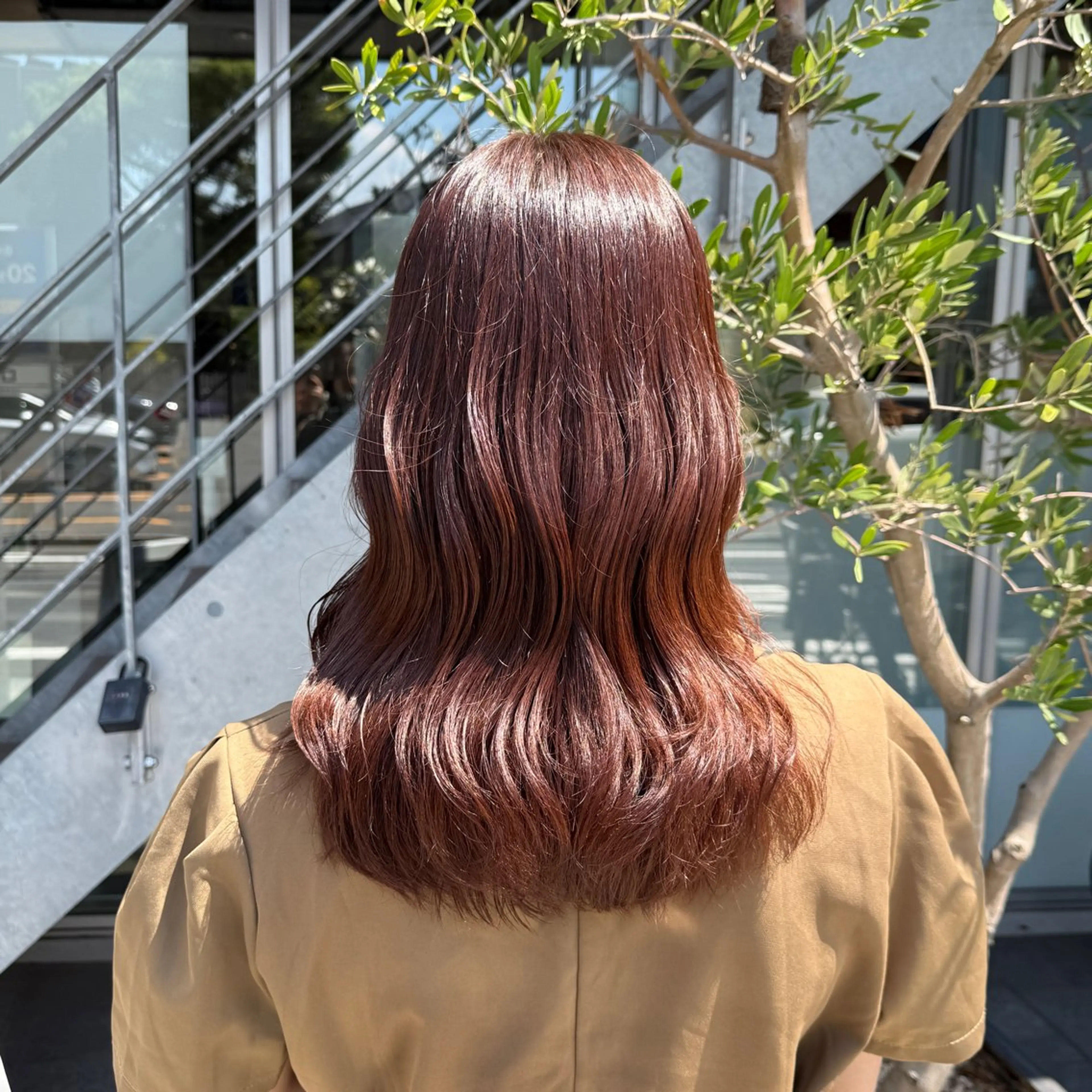 カラー ブラウンカラー オレンジ オレンジブラウン ヘアカラー 柳樂 響(なぎらひびき)のヘアスタイル