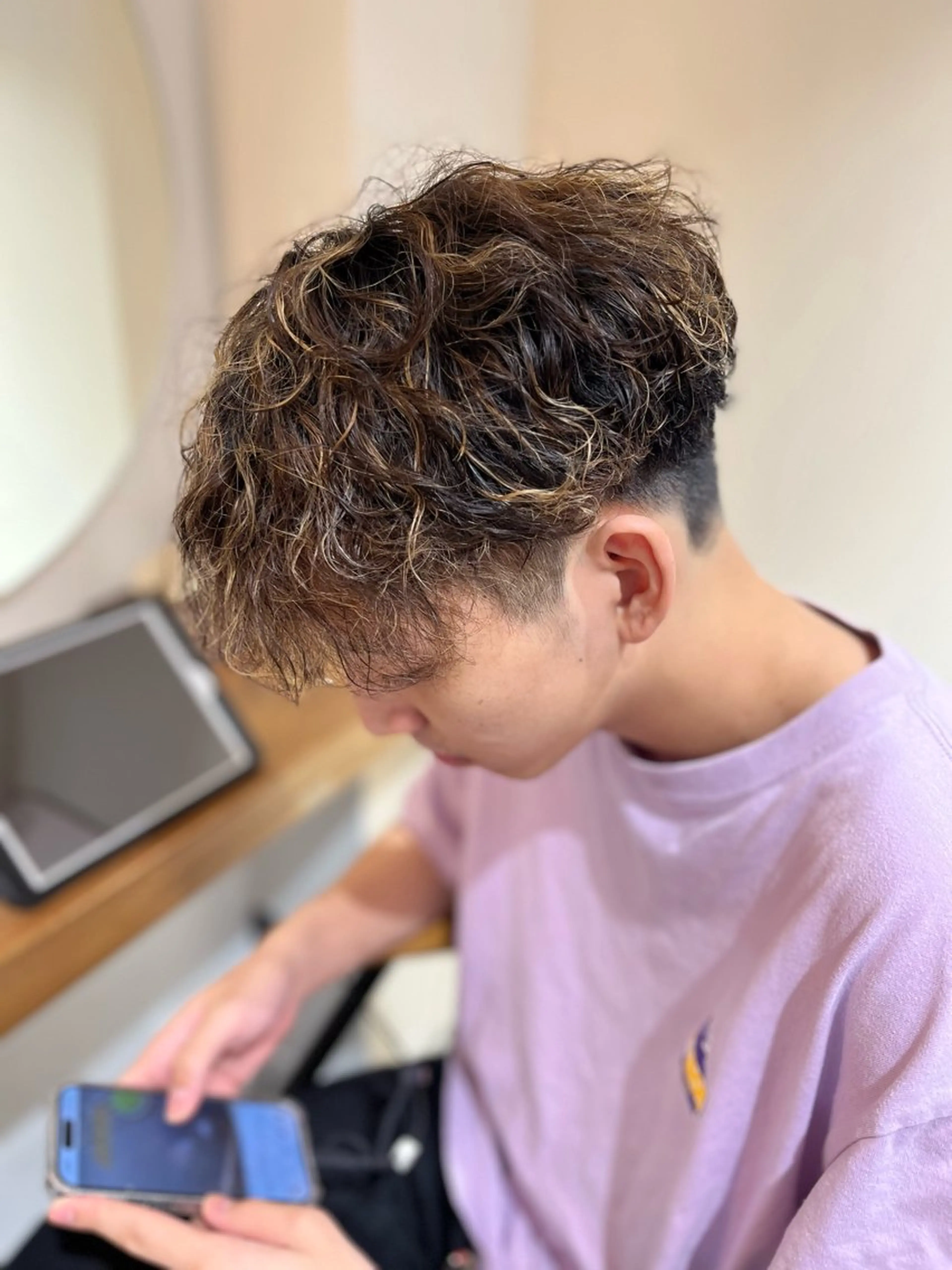 メンズ メンズパーマ 波巻きパーマ 塩川ももこ/ 縮毛矯正/ヘアセットのヘアスタイル