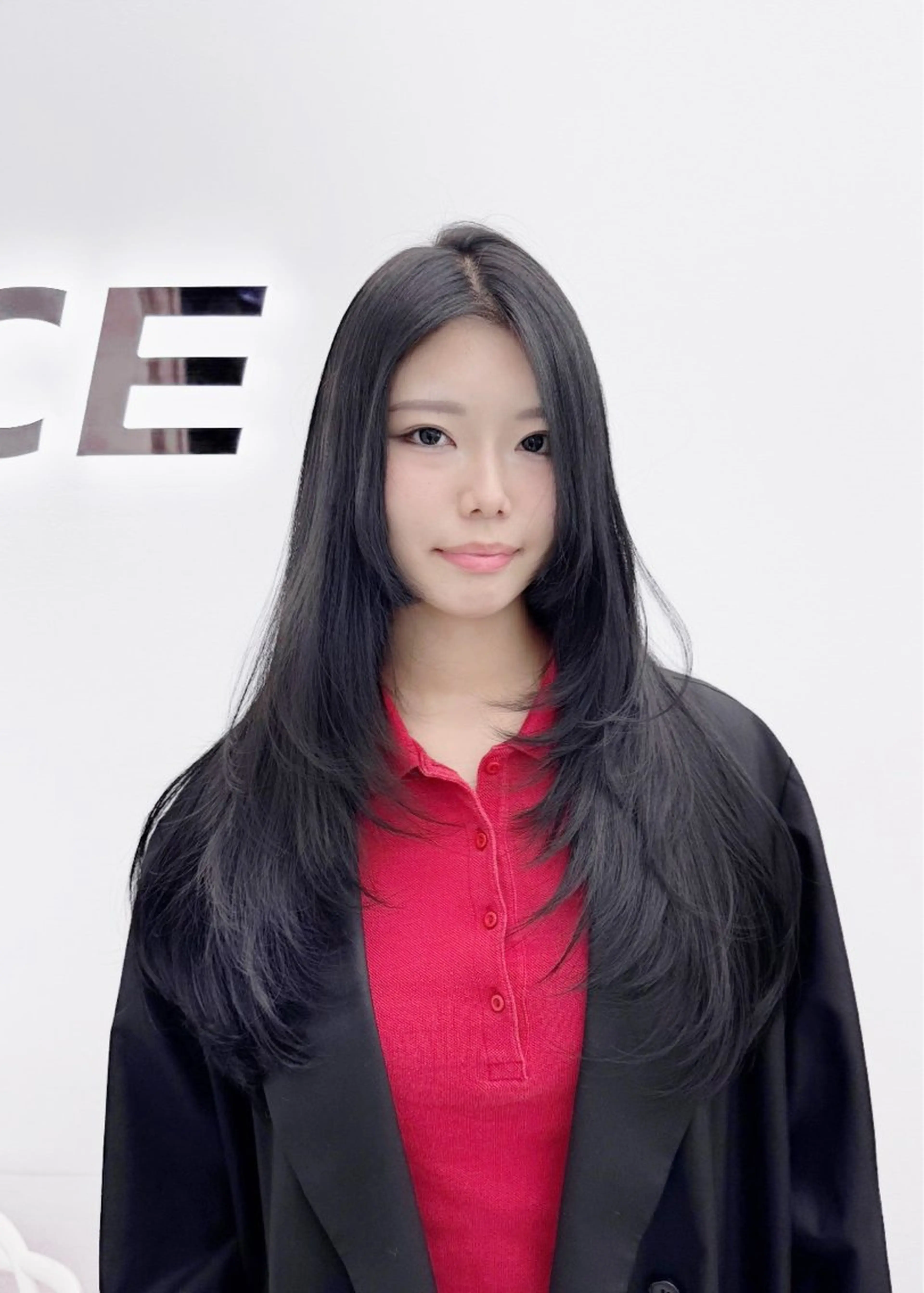 ロング カット ヘアカラー 縮毛矯正 🤍韓国暗髪 レイヤー🤍きょうのヘアスタイル