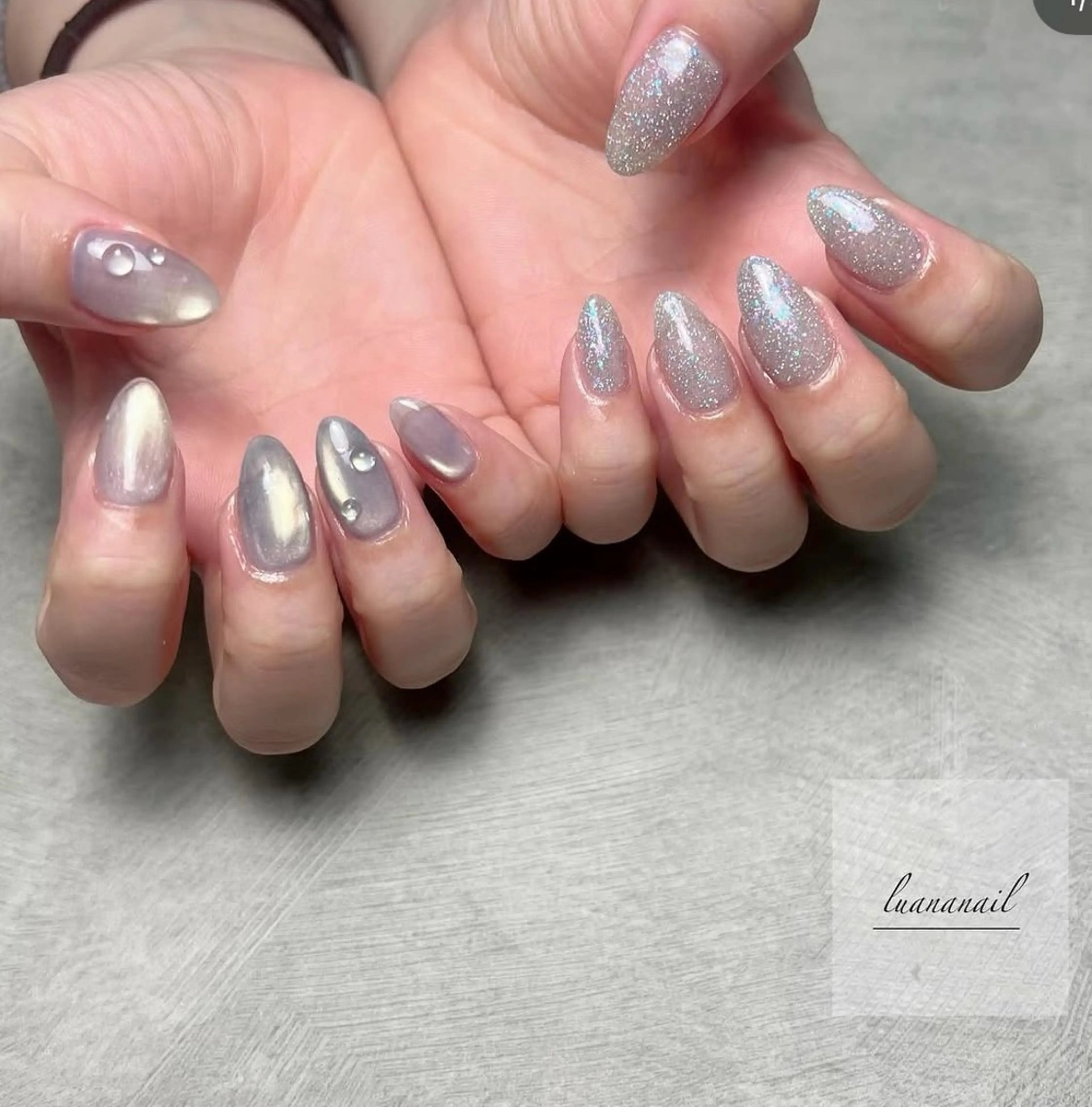 ネイル フラッシュネイル マグネットネイル ハンドネイル luana nailのネイルデザイン