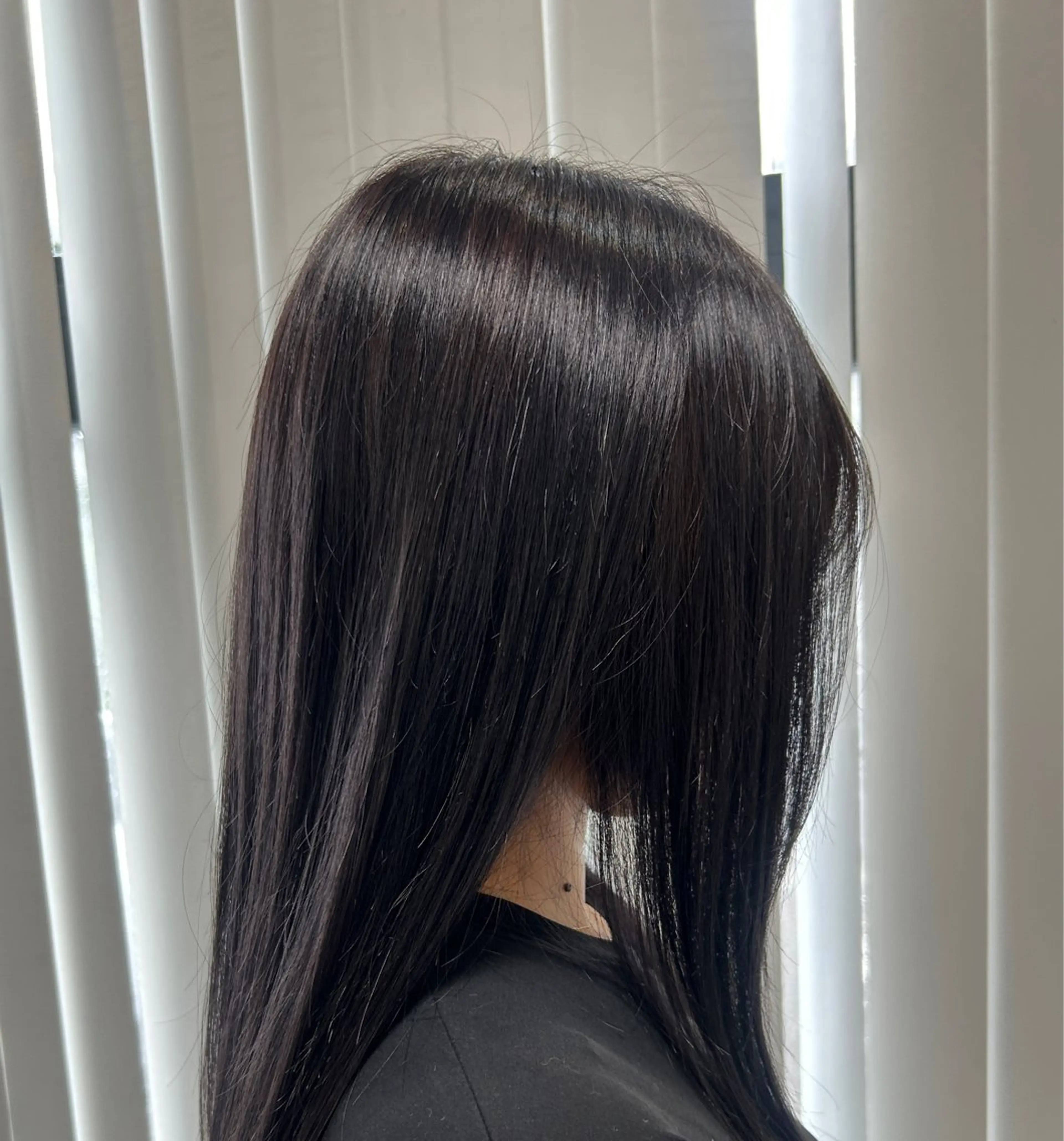 カラー 黒髪 パープルブラック 今村 光希のヘアスタイル