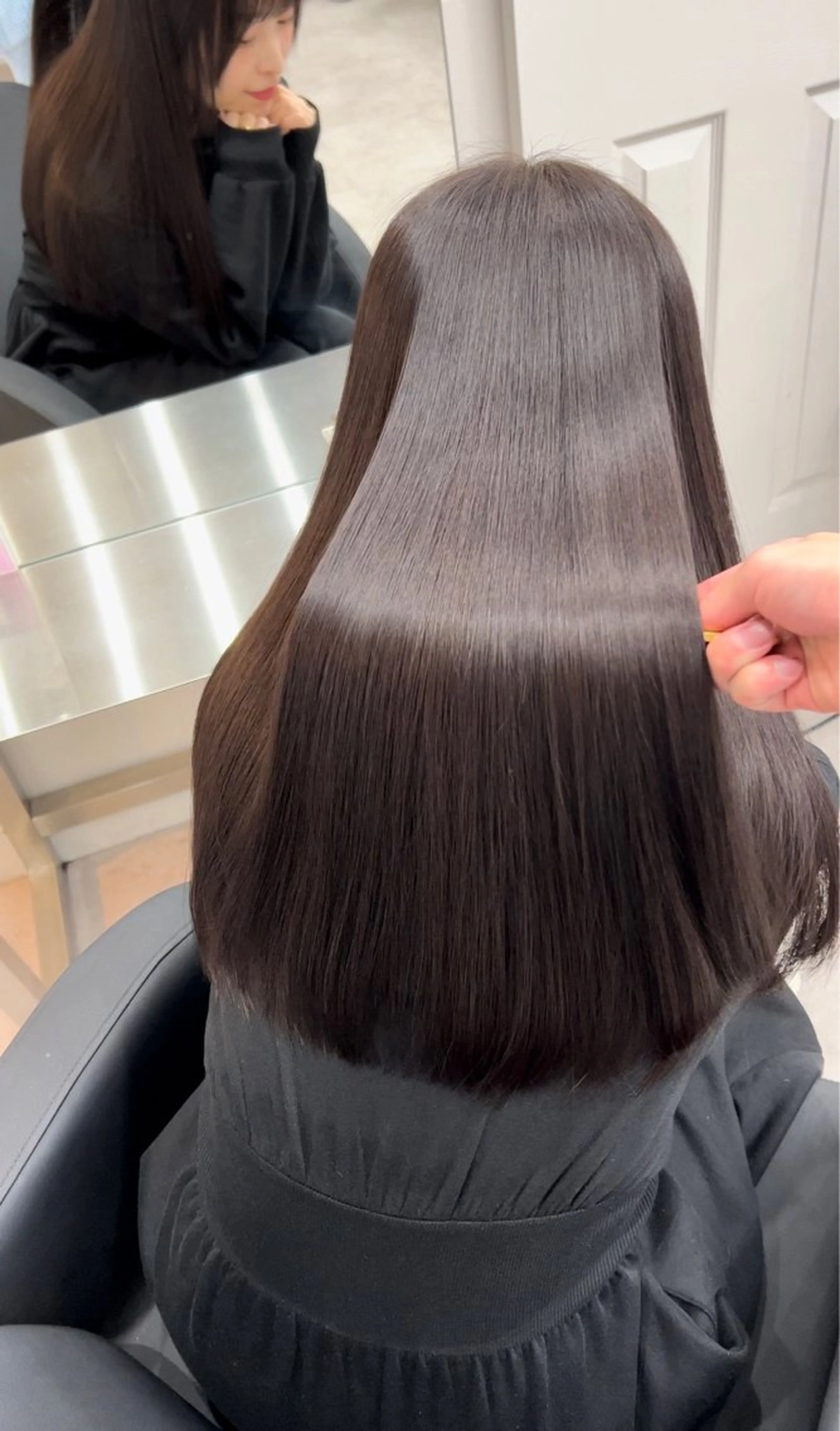 ロング 髪質改善 縮毛矯正 トリートメント カット ヘアカラー トリートメント 🫧髪質改善 講師🫧🍎幹細胞のヘアスタイル