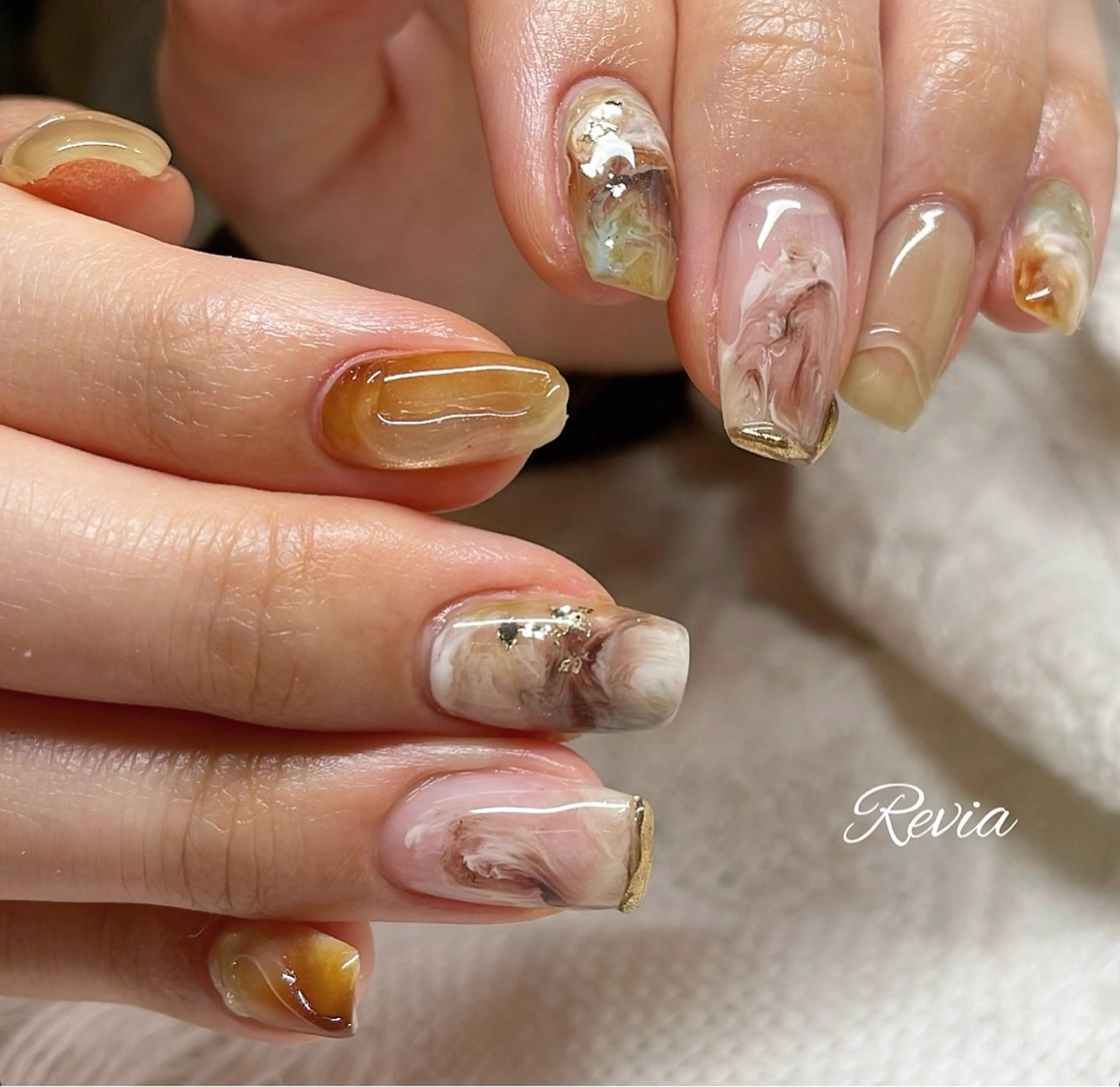 ネイル ハンドネイル revia所属・ERI Nailistのネイルデザイン