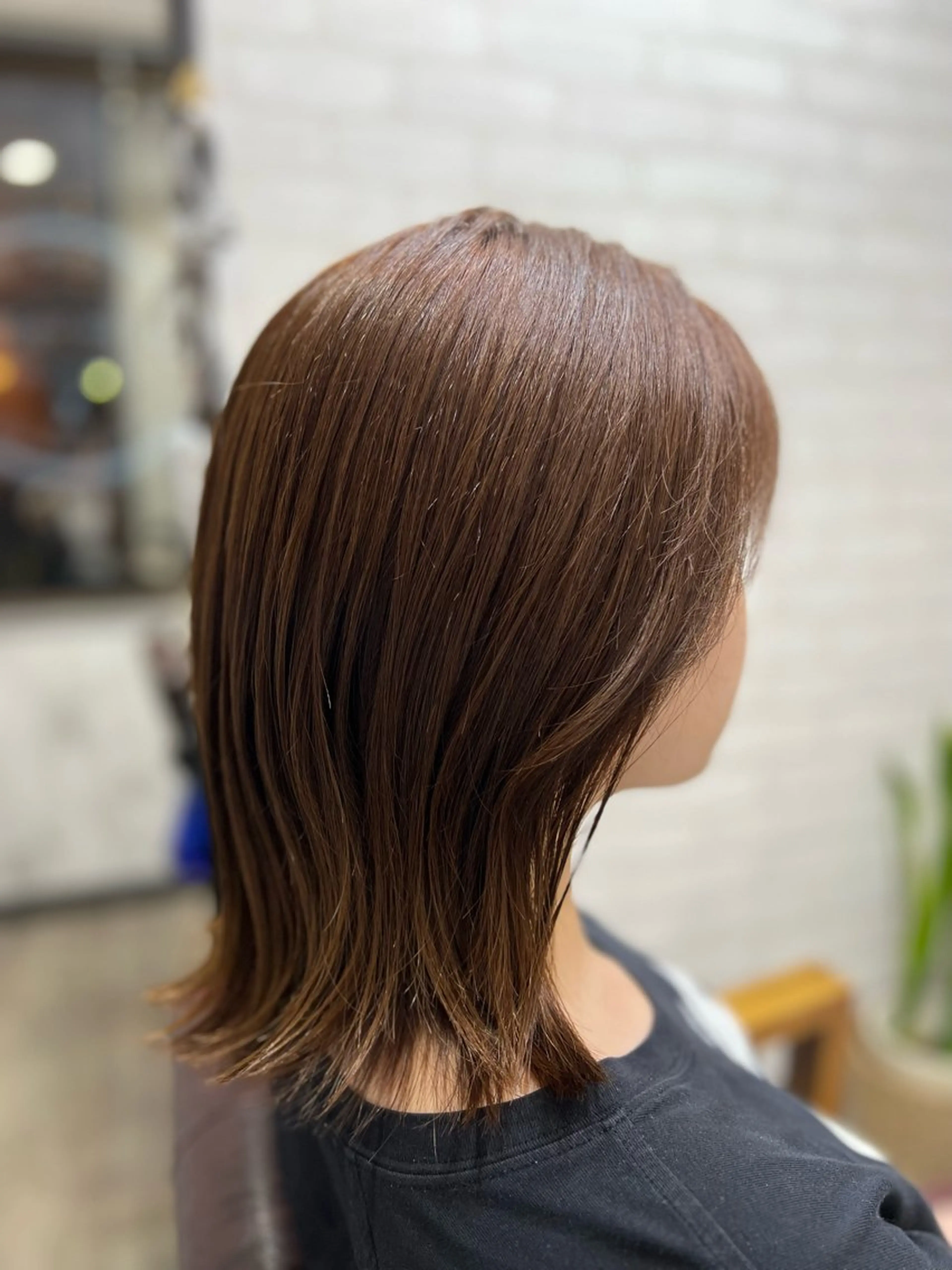 ミディアム カラー ベージュカラー オレンジ オレンジベージュ 多賀 順平のヘアスタイル