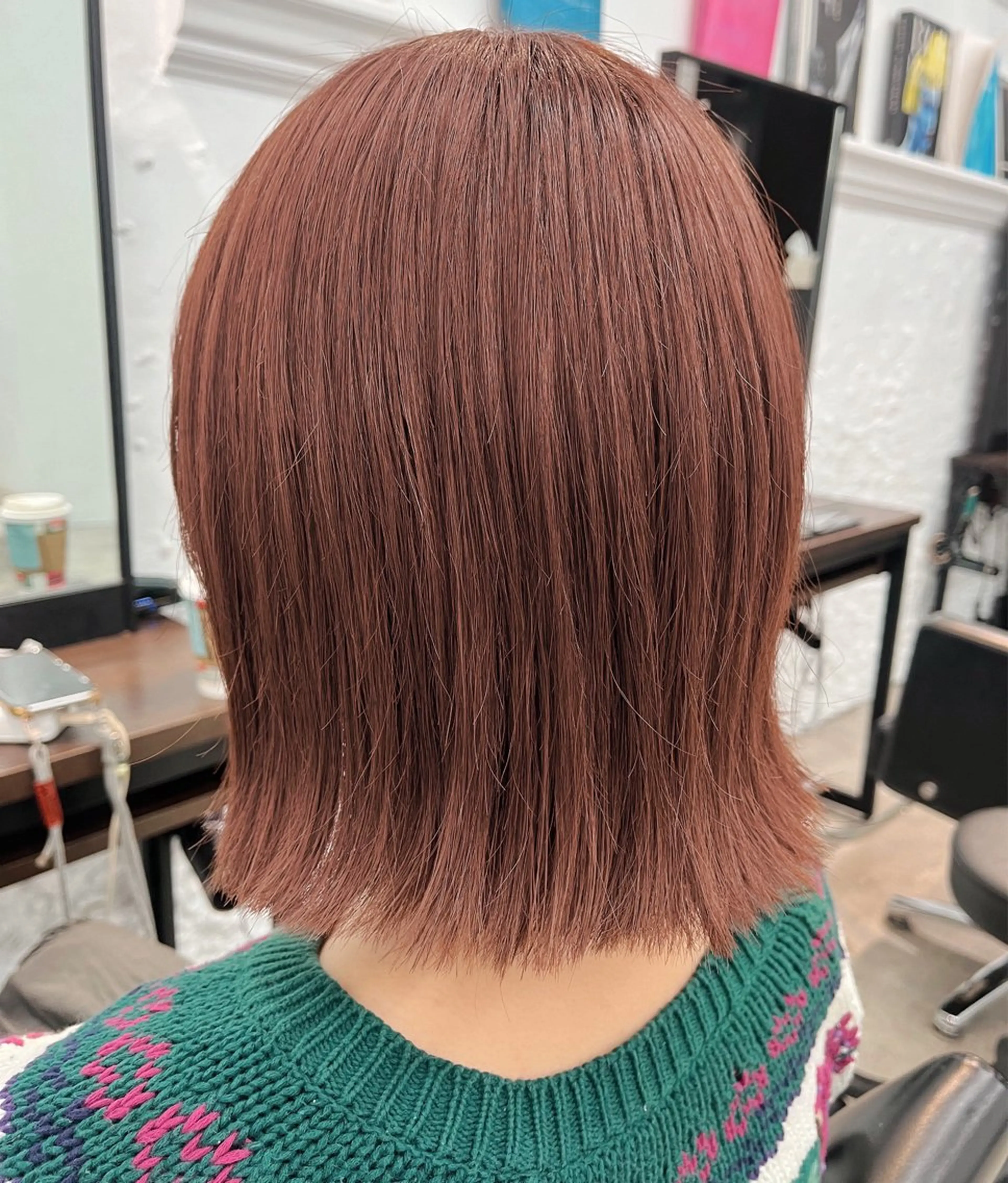 ショート カラー ヘアアレンジ ベージュカラー オレンジ オレンジベージュ ボブ カット ヘアカラー トリートメント 🌱ボブ/レイヤー/ ベージュ/あやみ✨のヘアスタイル