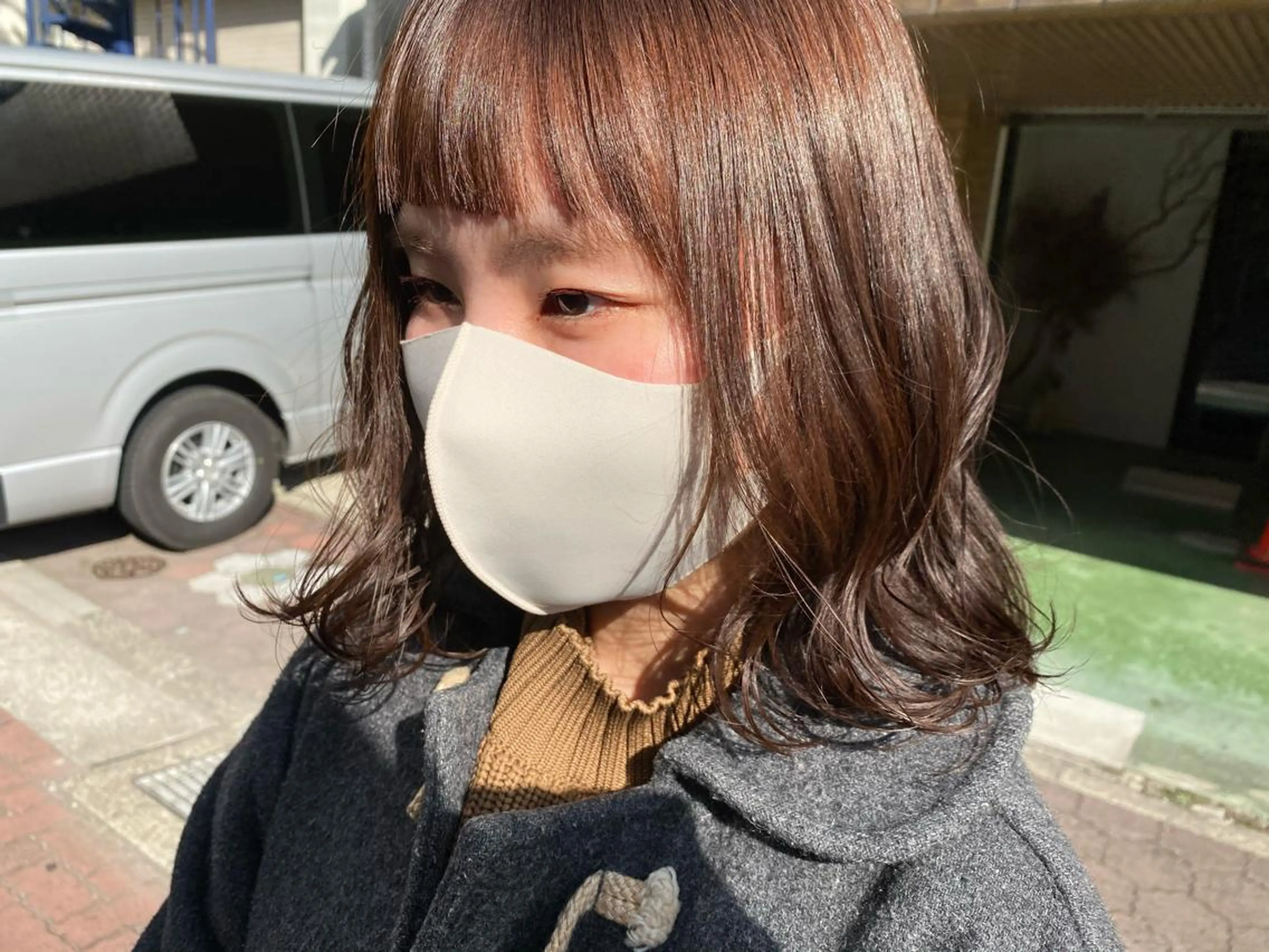 セミロング カラー ラベンダーカラー オン眉 ヘアカラー トリートメント CARICIA🌱 masaeのヘアスタイル