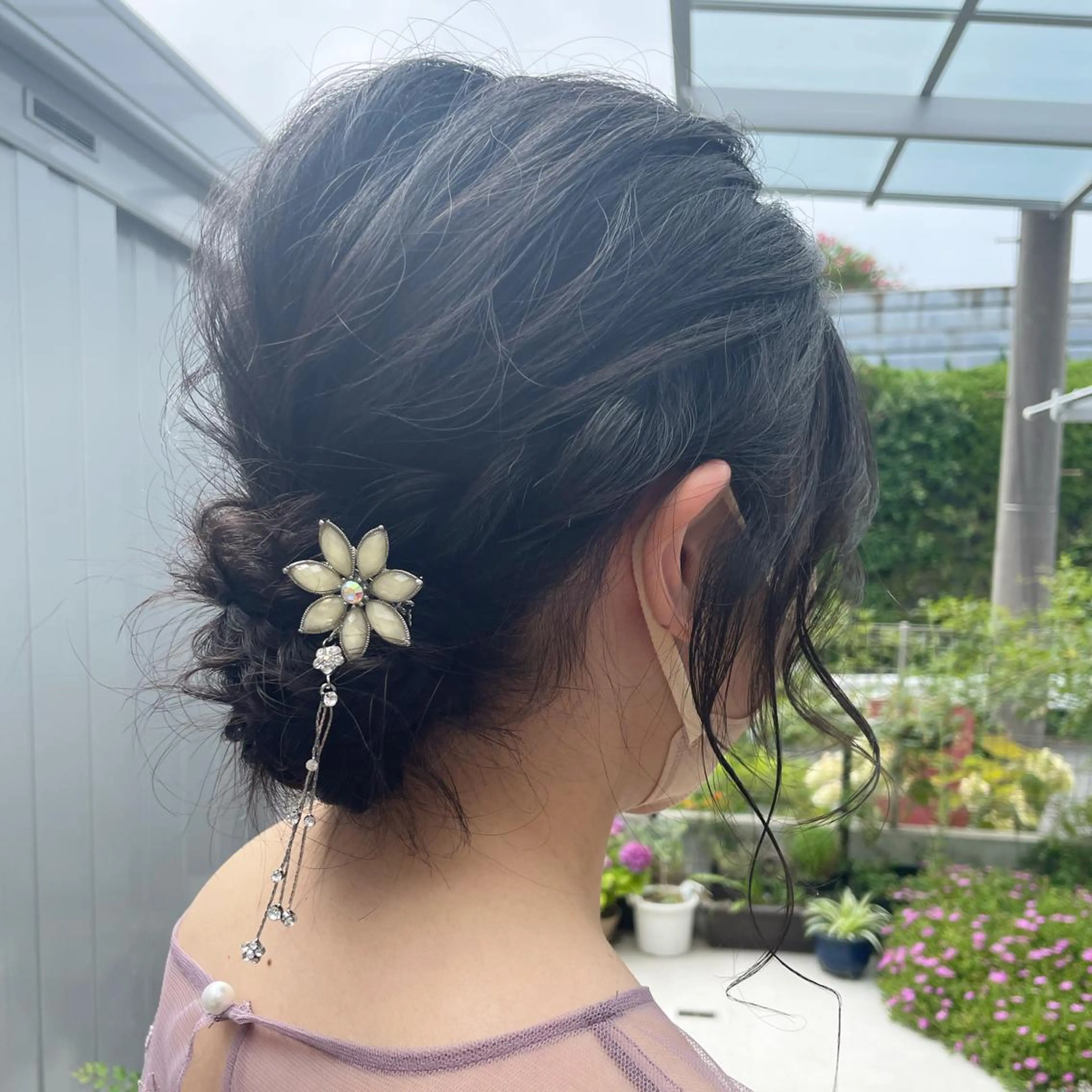 ミディアム ヘアアレンジ 結婚式・ブライダル ヘアセット One By The Ect所属・ショート/脱白髪染め ☆宇﨑悠実のヘアスタイル