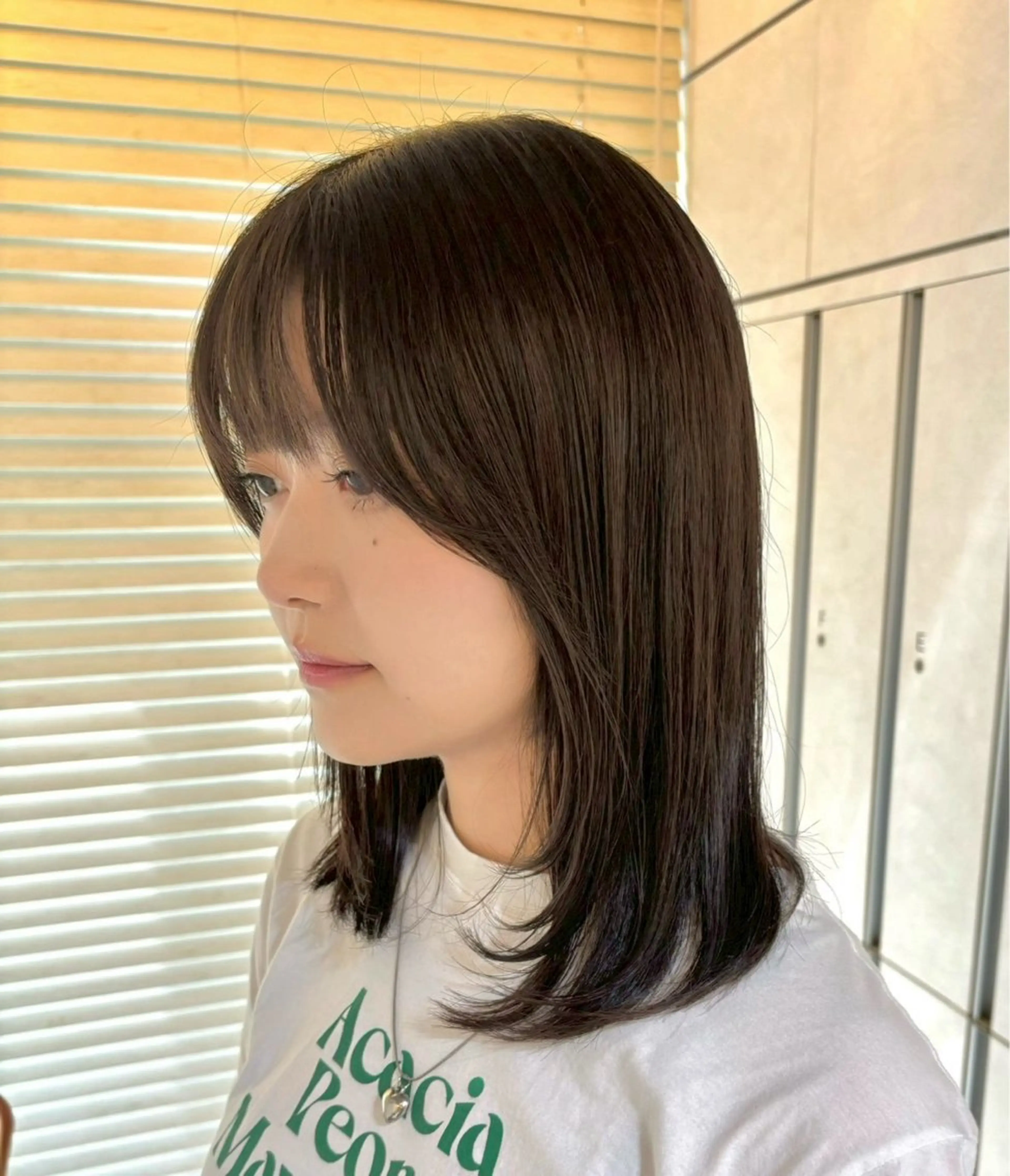ミディアム カラー 顔まわりレイヤー 顔周りカット レイヤーカット カット ヘアカラー ボブ/レイヤー/暖色 カラー/dai🌿のヘアスタイル