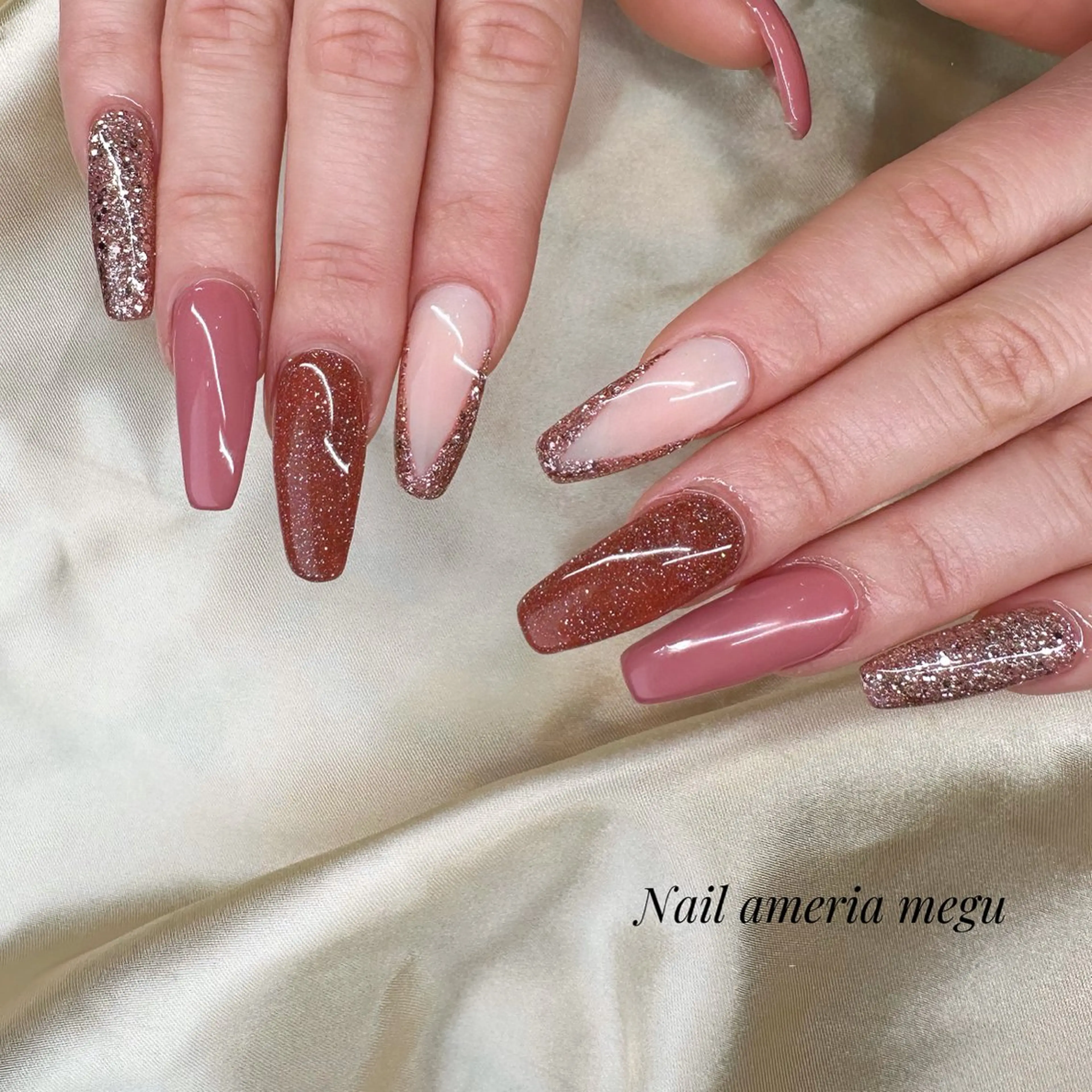 ネイル ピンク ハンドネイル Nail ameria megu所属・ameria meguのネイルデザイン