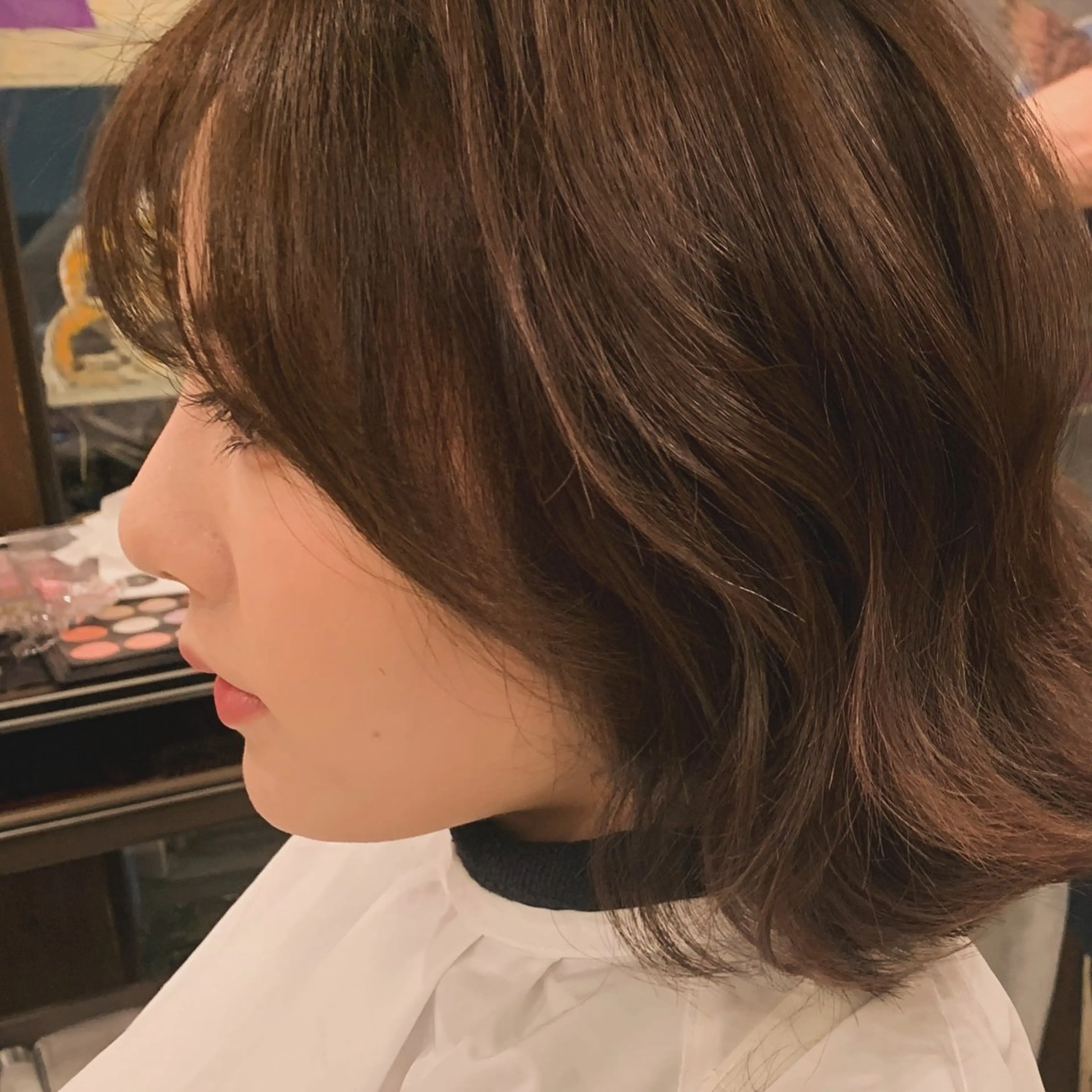 ミディアム ヘアアレンジ カット ヘアカラー トリートメント haruki🌷笹塚 インナーカラーのヘアスタイル